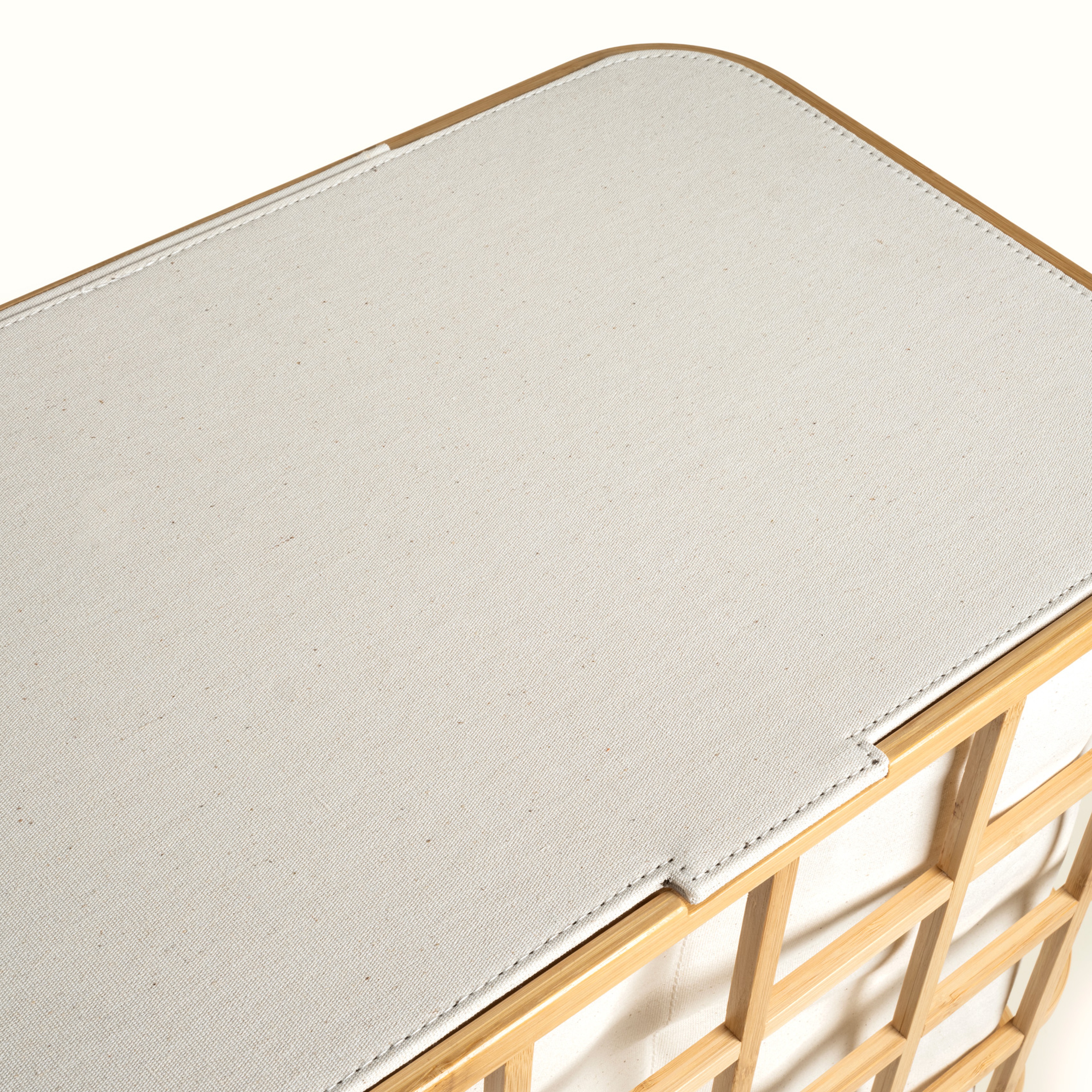 Dalı Bambu Çamaşır Sepeti 51x32x59 Cm Natural