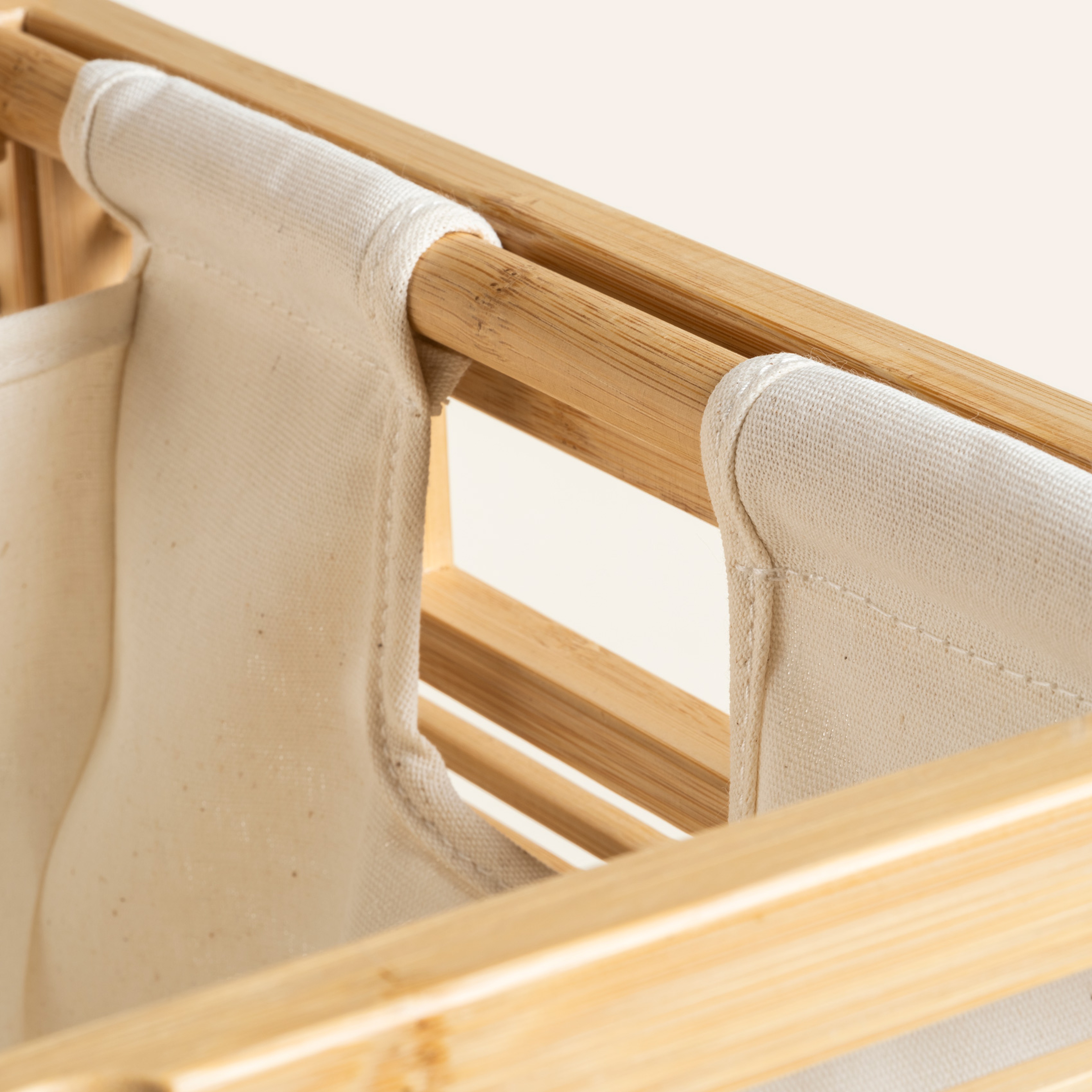 Dalı Bambu Çamaşır Sepeti 37x33x60 Cm Natural