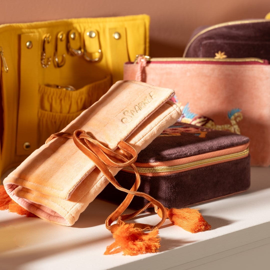 Delhı Püsküllü Nakışlı Küçük Boy Pamuk Pamuk Çanta 31.5x17.5 Cm Açık Pembe