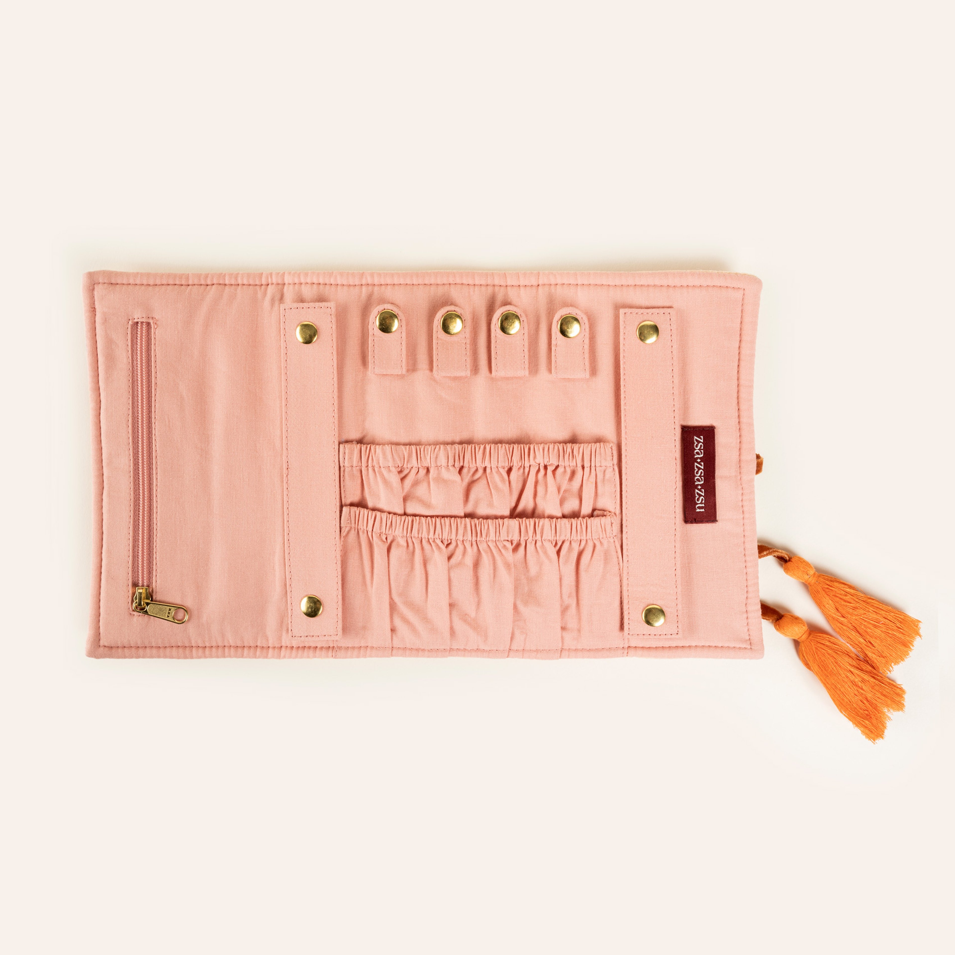 Delhı Püsküllü Nakışlı Küçük Boy Pamuk Pamuk Çanta 31.5x17.5 Cm Açık Pembe