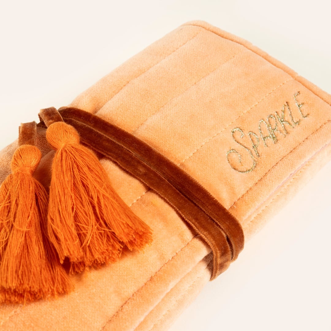 Delhı Püsküllü Nakışlı Küçük Boy Pamuk Pamuk Çanta 31.5x17.5 Cm Açık Pembe