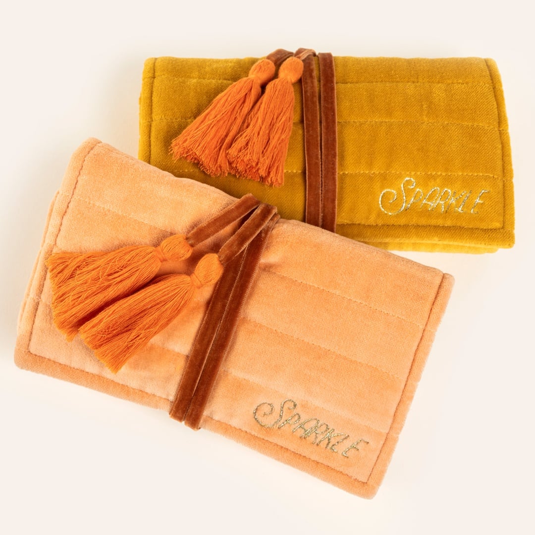 Delhı Püsküllü Nakışlı Küçük Boy Pamuk Pamuk Çanta 31.5x17.5 Cm Sarı