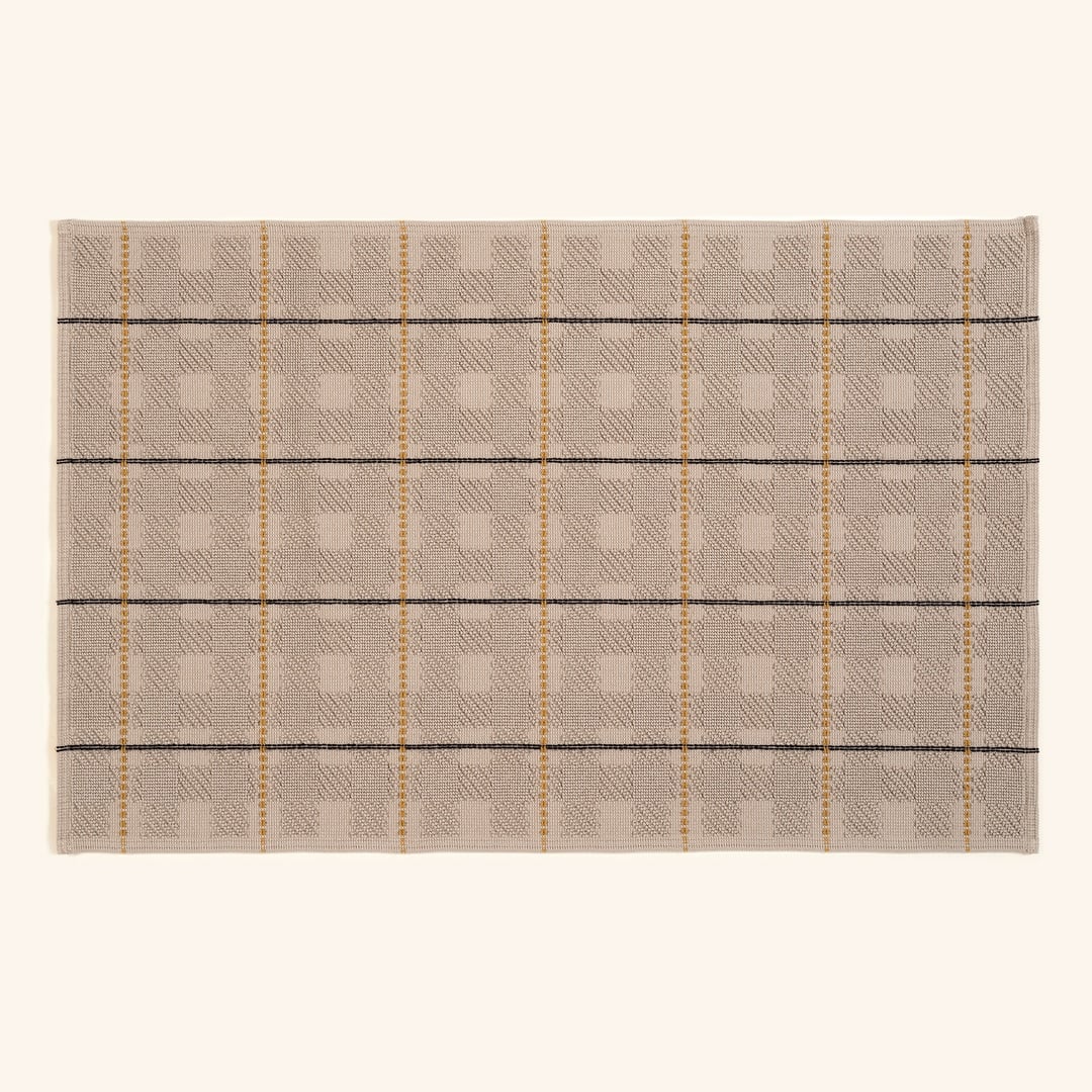 Costa Saçaklı Jakarlı Pamuk %100 Pamuk Kilim 90x140 Cm Bej