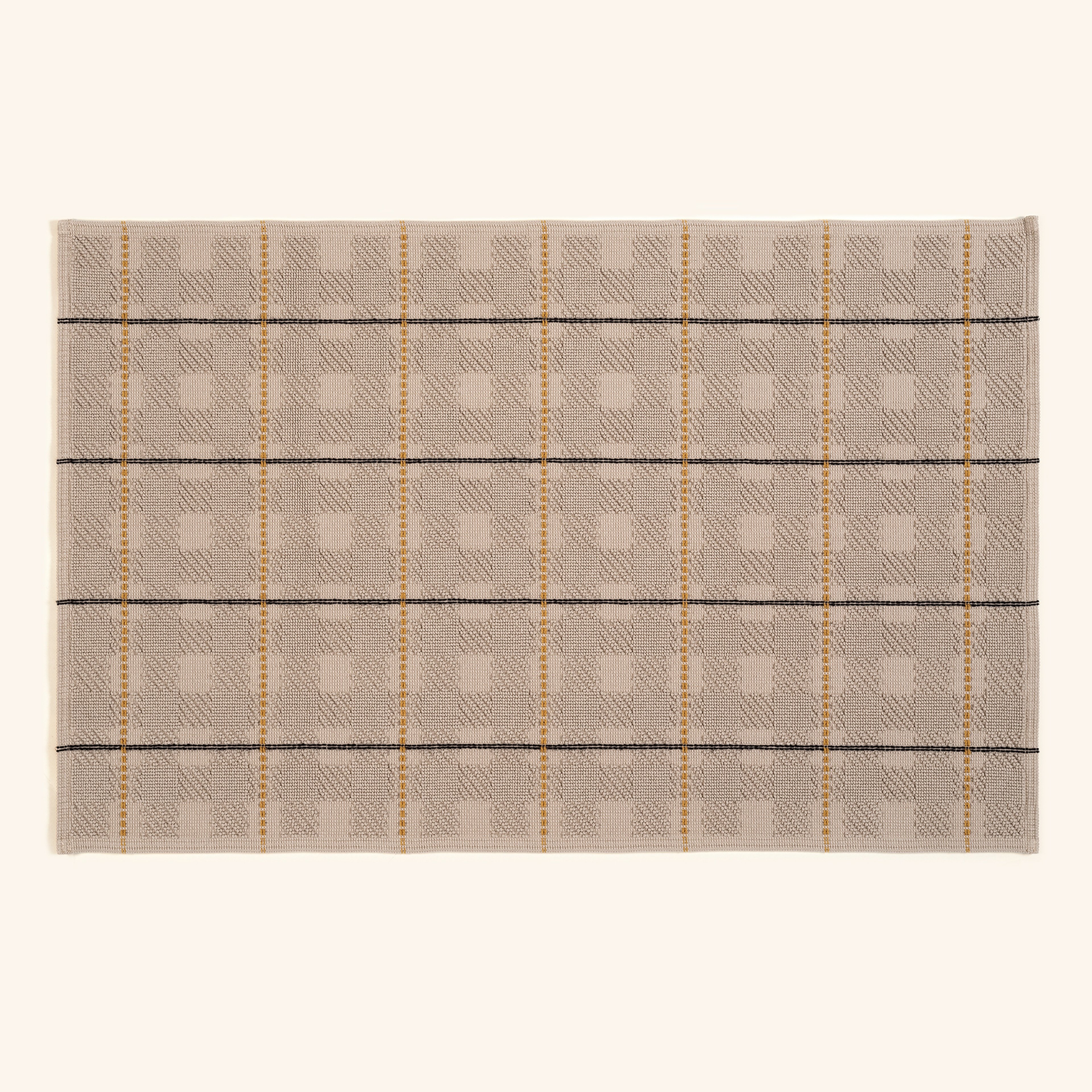 Costa Saçaklı Jakarlı Pamuk %100 Pamuk Kilim 90x140 Cm Bej