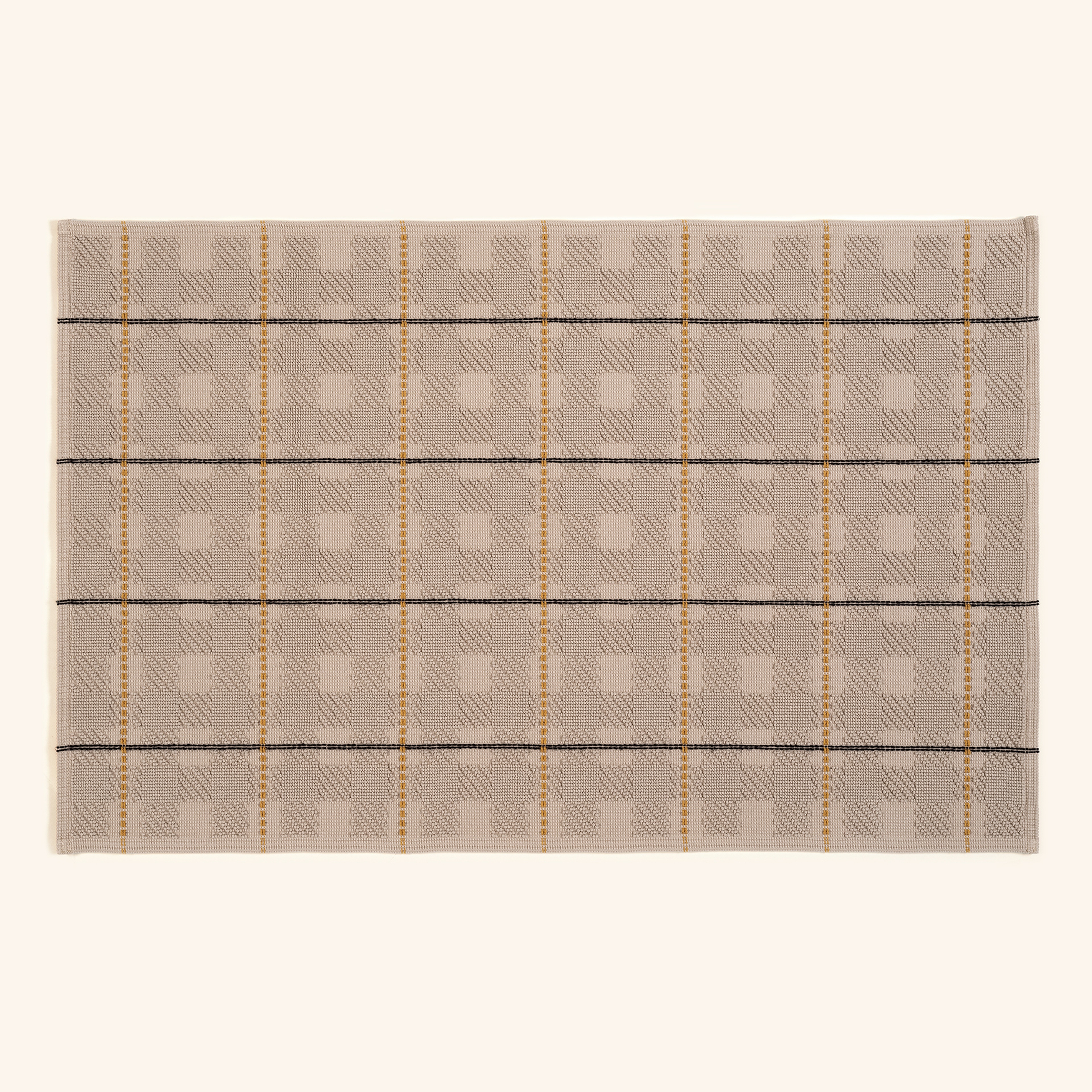 Costa Saçaklı Jakarlı Pamuk %100 Pamuk Kilim 180x250 Cm Bej