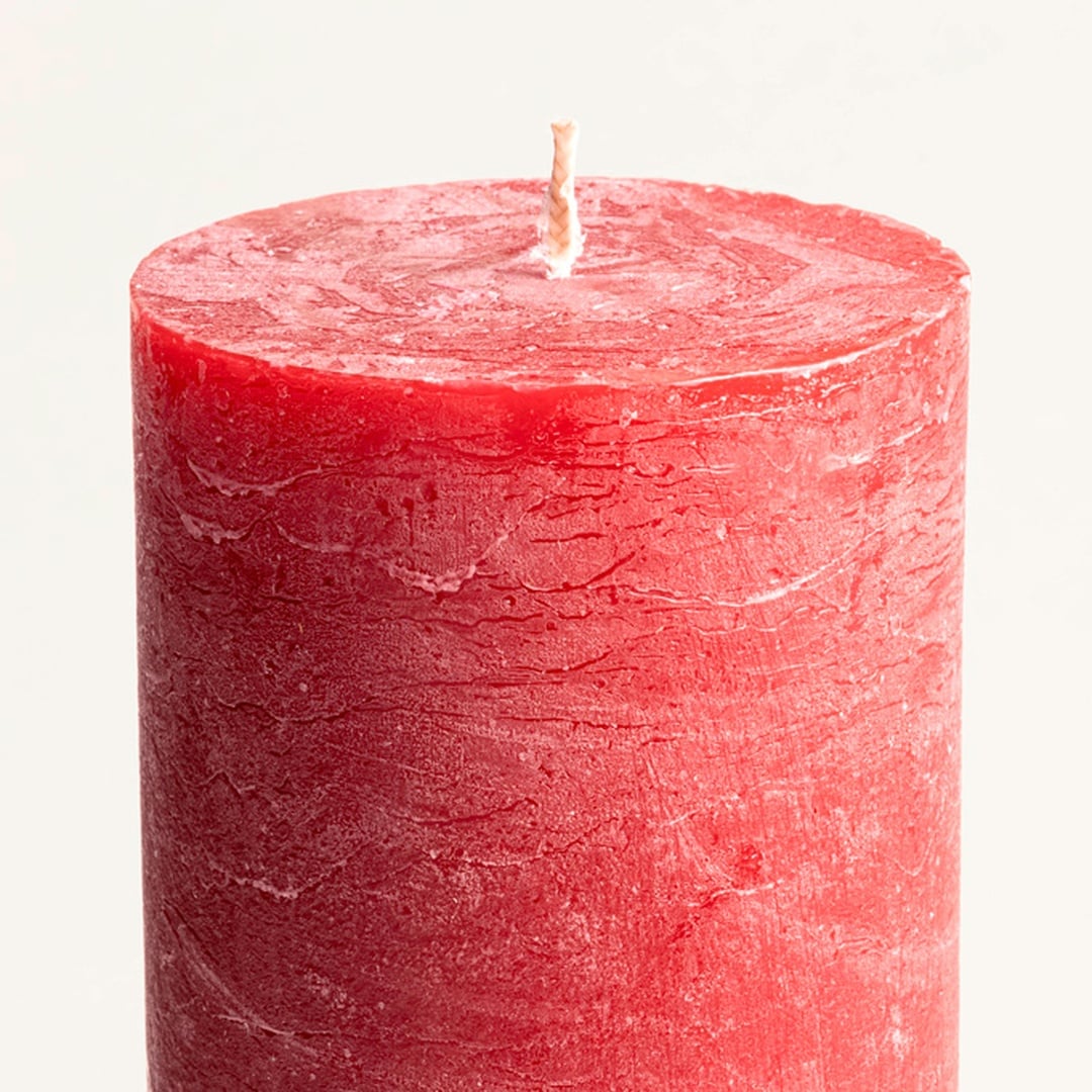 Deurne Parafın Mum 9x9x13 Cm Fuşya