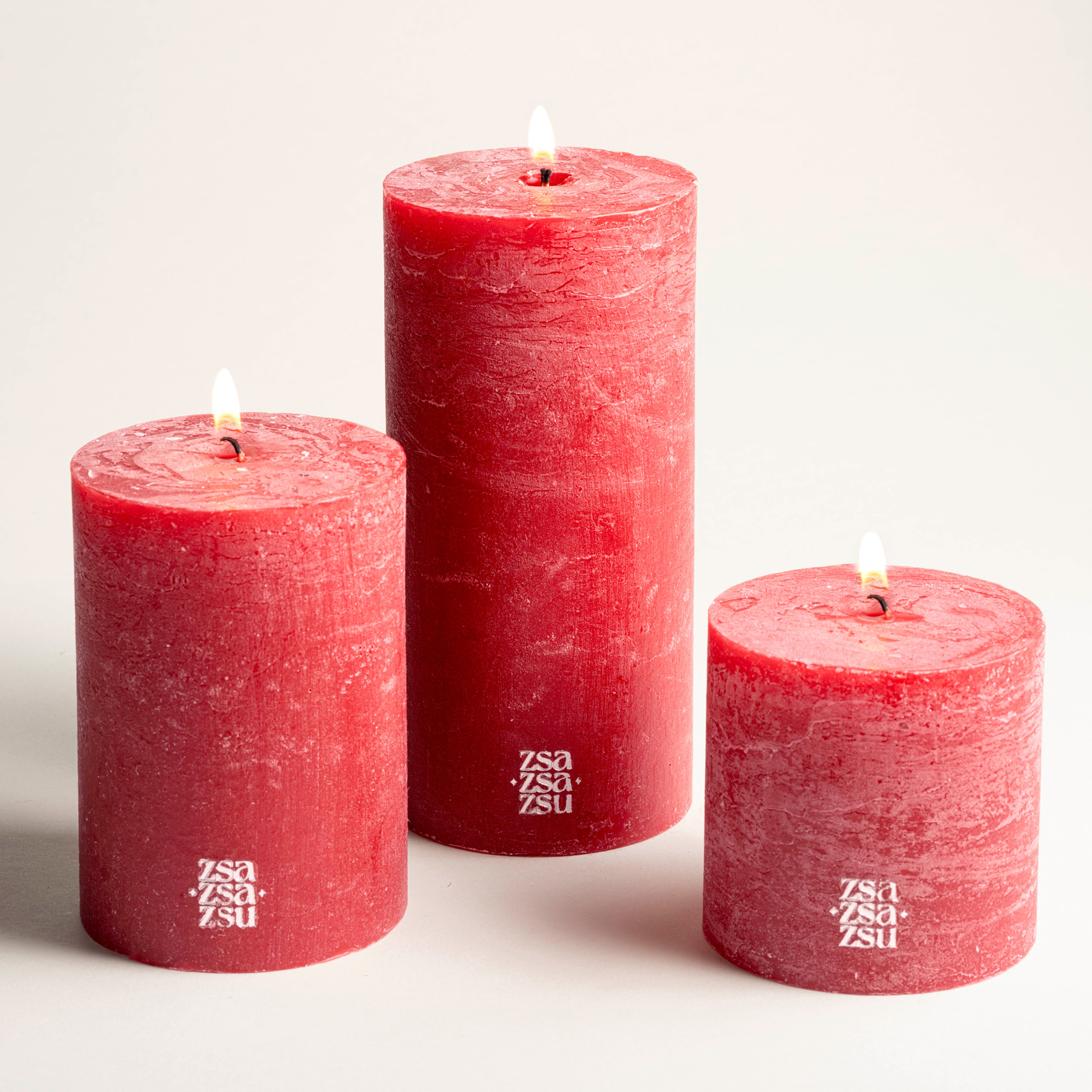 Deurne Parafın Mum 9x9x13 Cm Fuşya