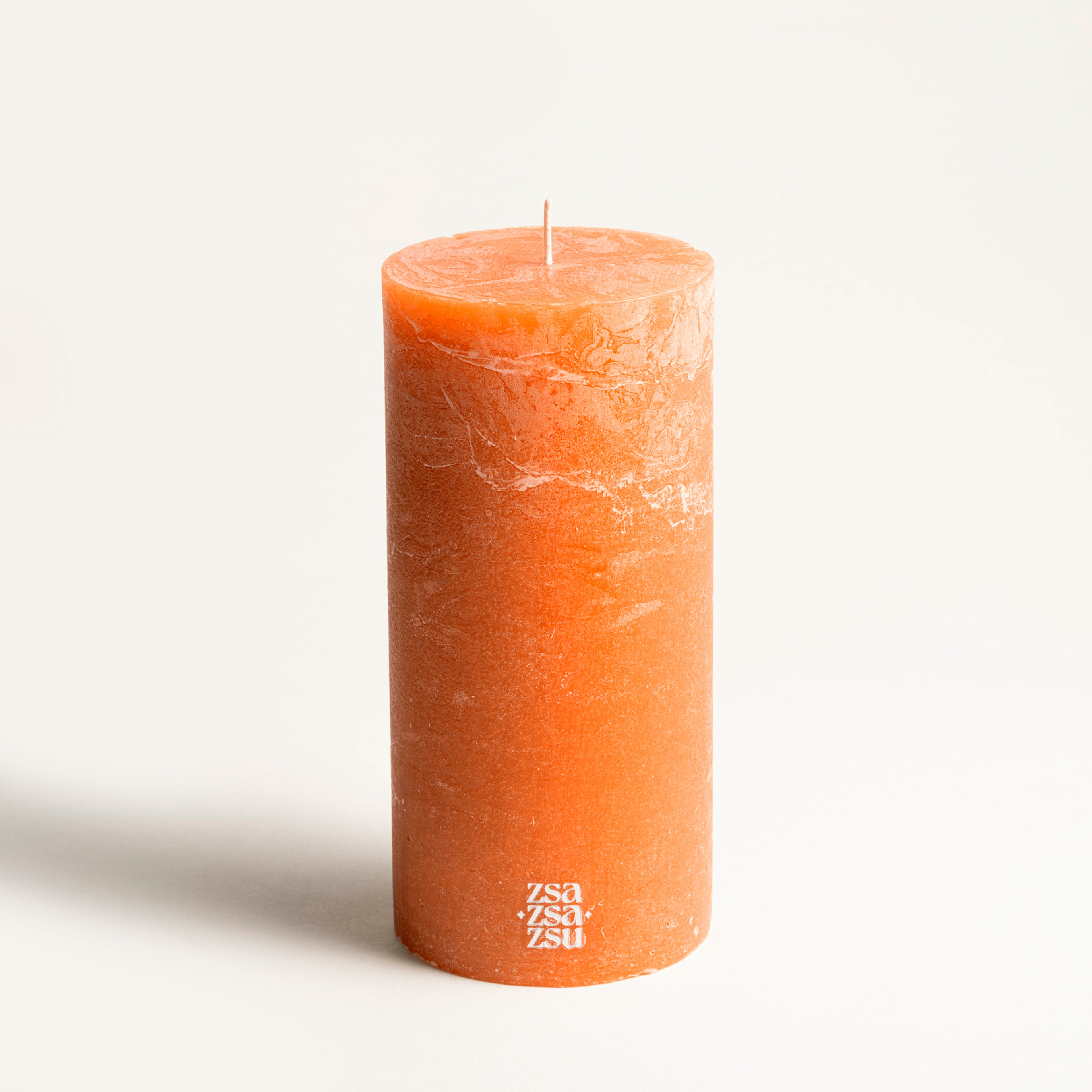 Deurne Parafın Mum 9x9x19 Cm Turuncu