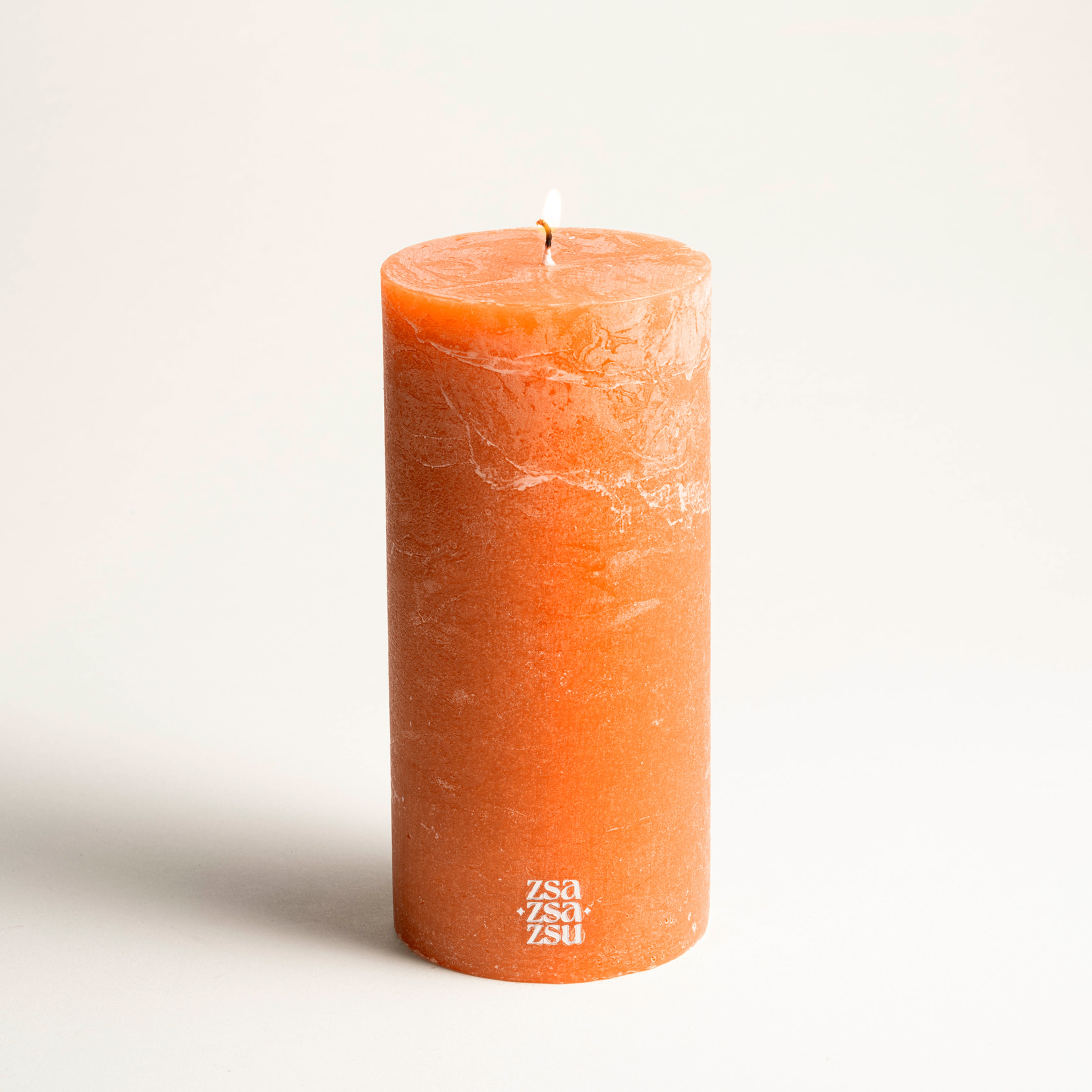 Deurne Parafın Mum 9x9x19 Cm Turuncu