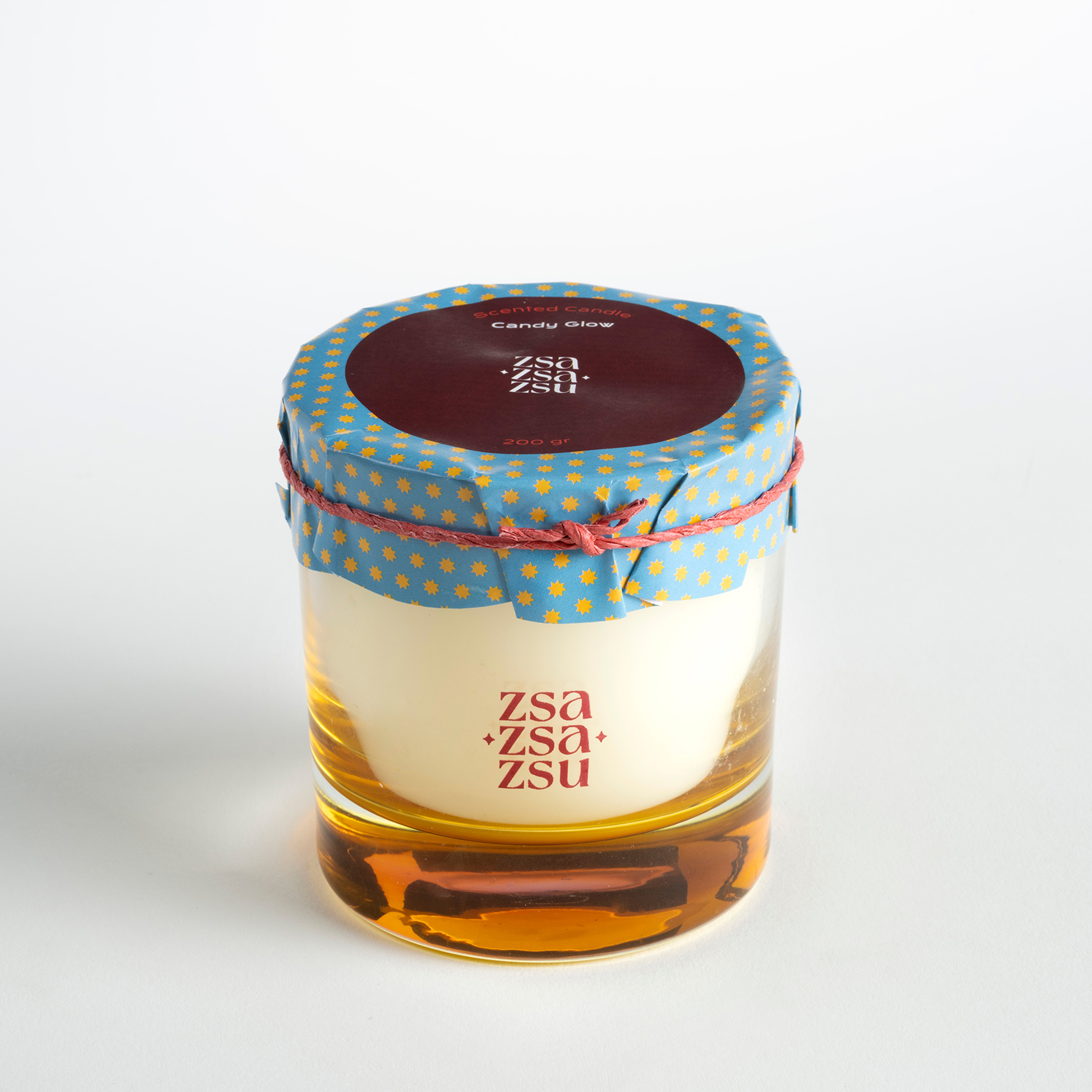 1 Parafın Kokulu Mum 200 Gr Candy Glow