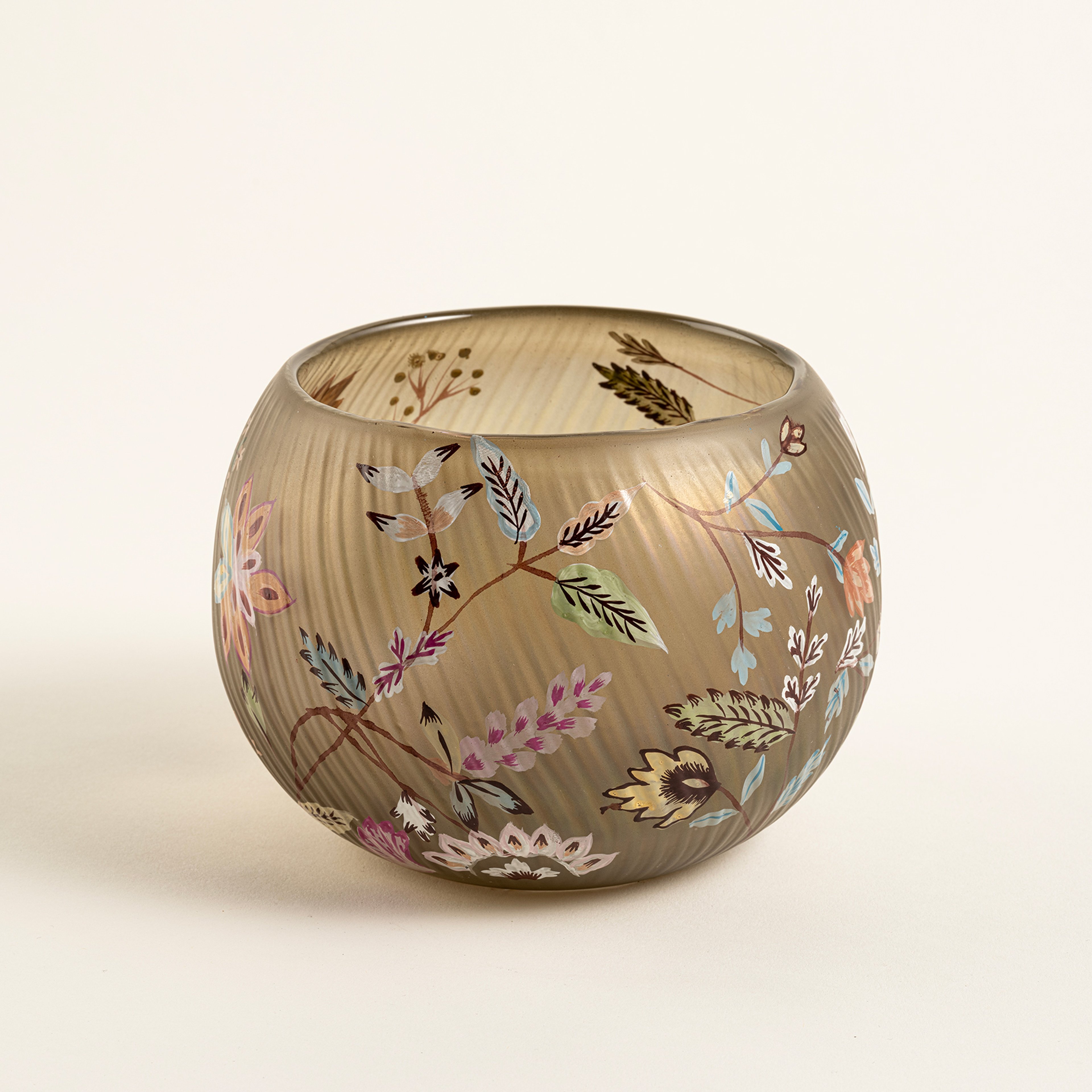 Aravalı Cam Dekoratif Kase 14x14x11 Cm Renkli