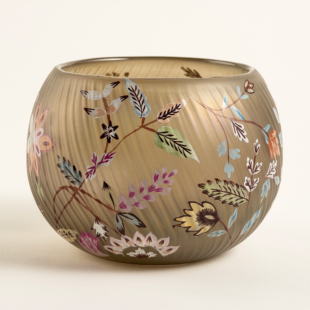 Aravalı Cam Dekoratif Kase 14x14x11 Cm Renkli