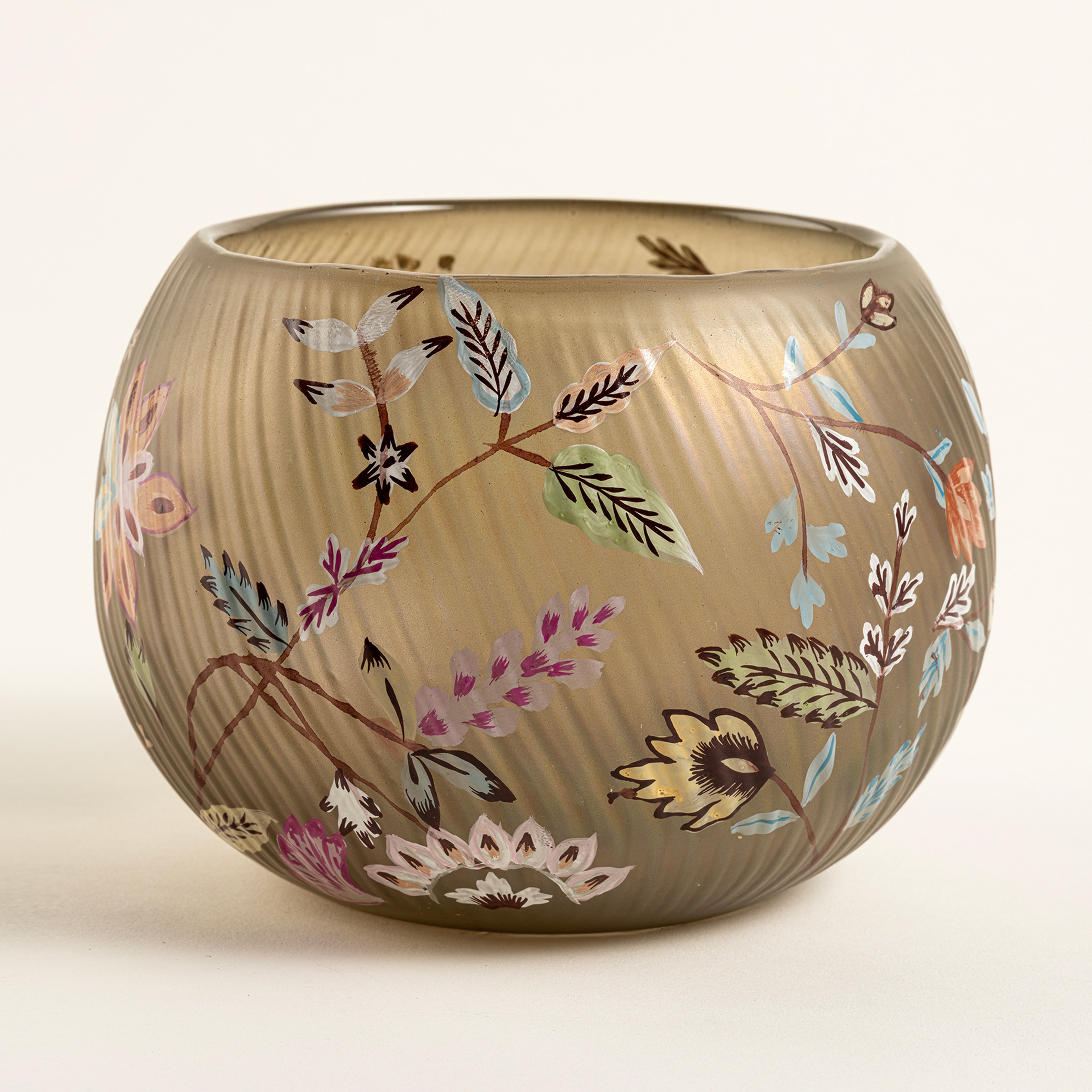 Aravalı Cam Dekoratif Kase 14x14x11 Cm Renkli