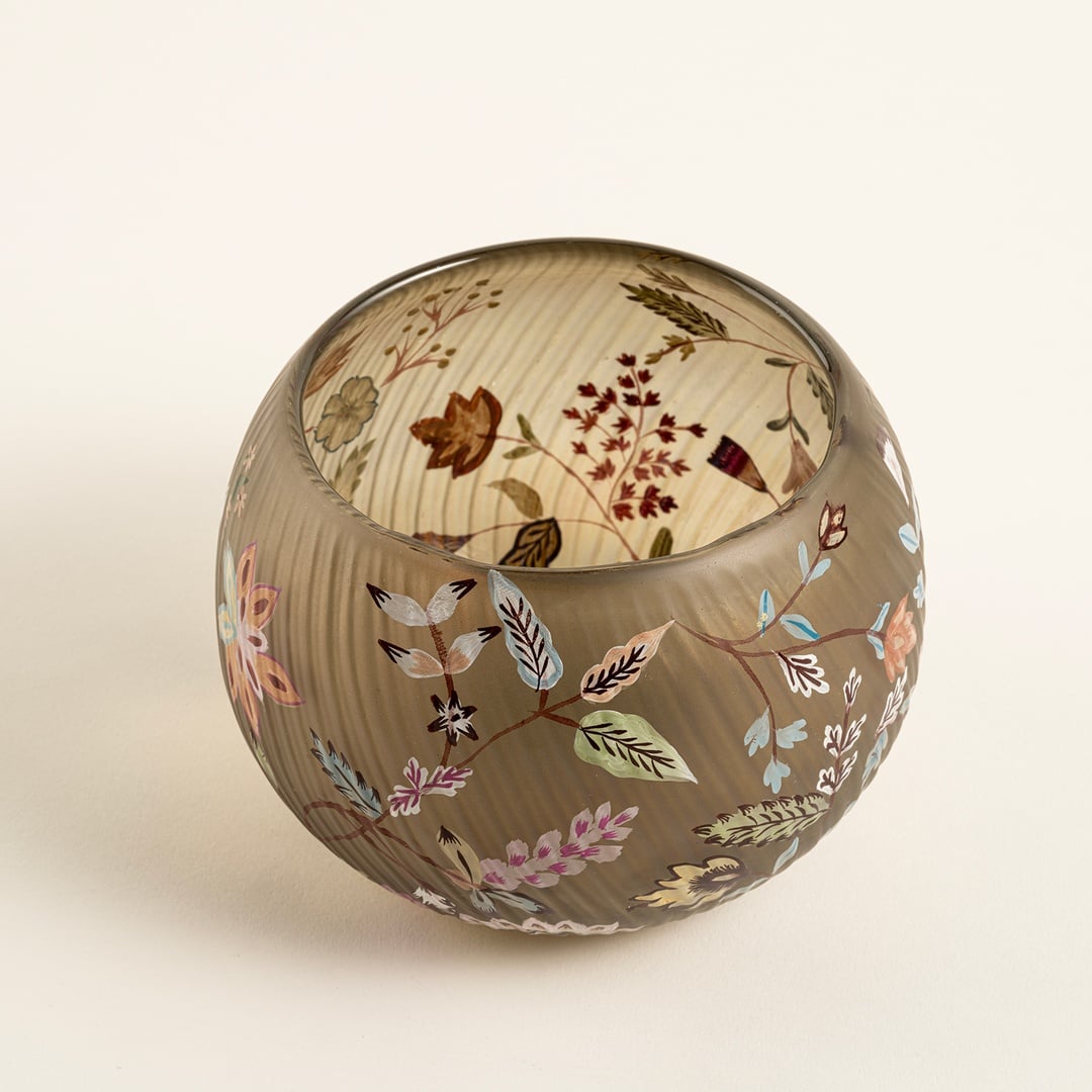 Aravalı Cam Dekoratif Kase 14x14x11 Cm Renkli