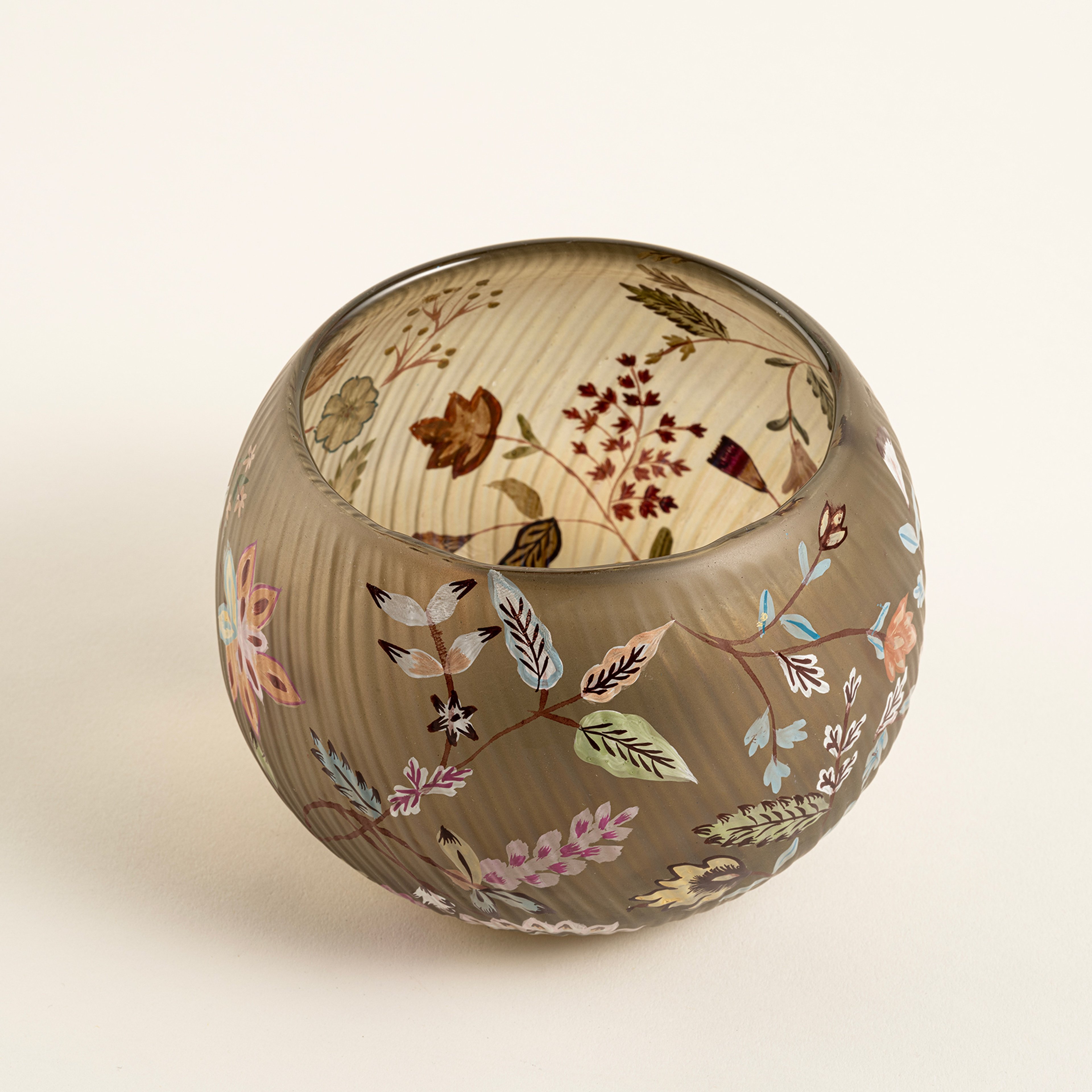 Aravalı Cam Dekoratif Kase 14x14x11 Cm Renkli