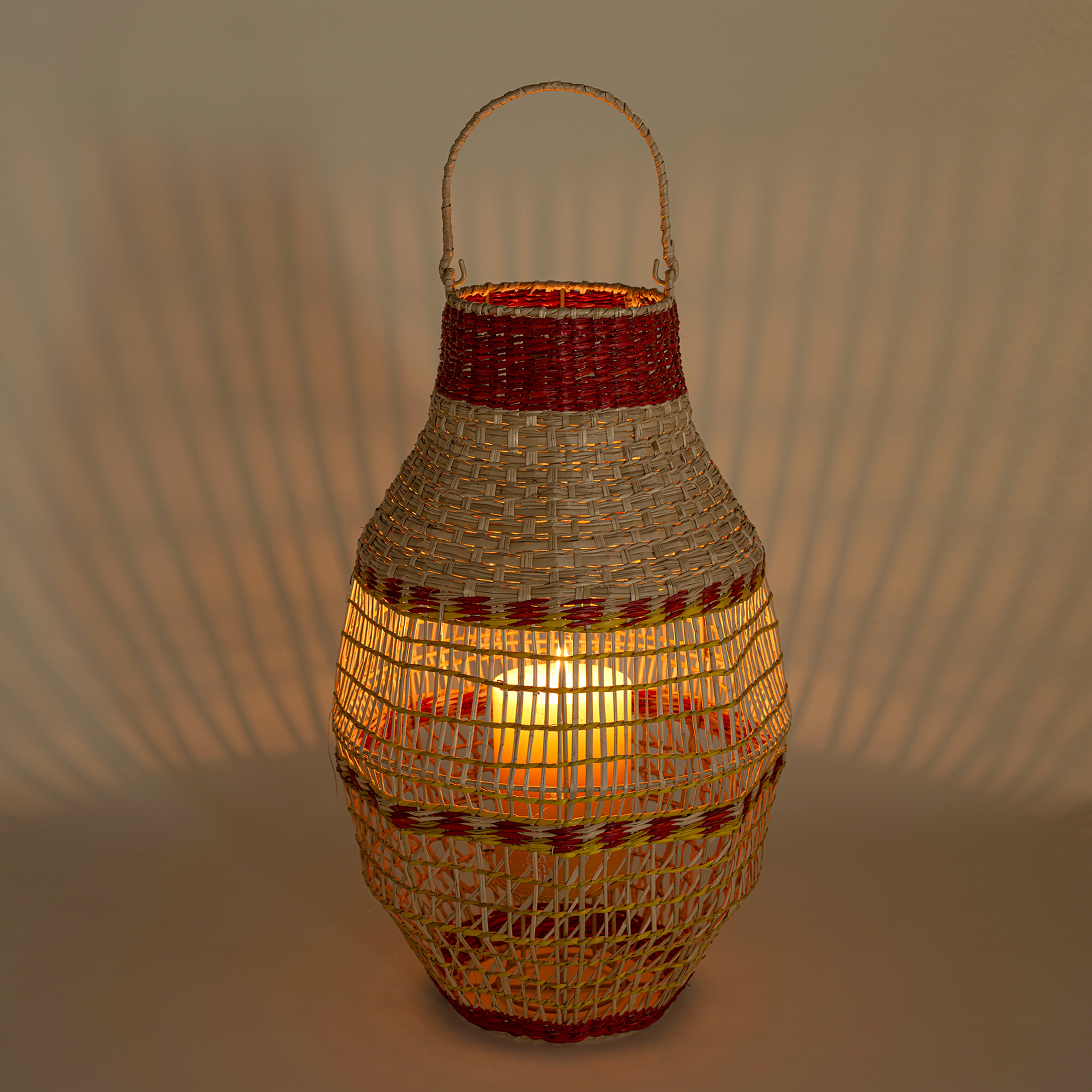 Tam Dao Deniz Çayırı - Cam - Metal Fener 30x30x47 Cm Renkli