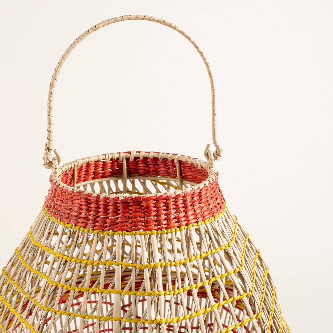 Tam Dao Deniz Çayırı - Cam - Metal Fener 40x40x40 Cm Renkli