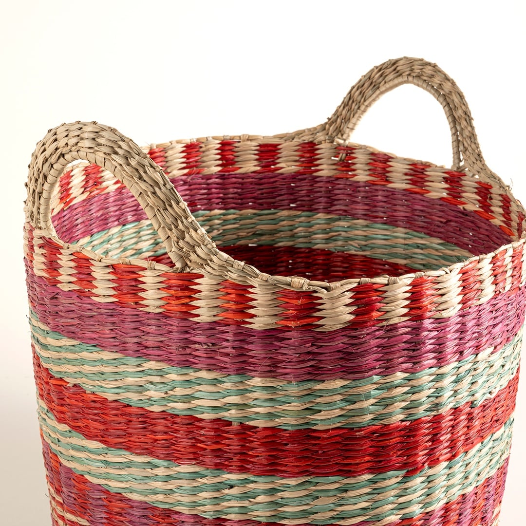 Tam Dao Deniz Çayırı Sepet 34x36 Cm Renkli