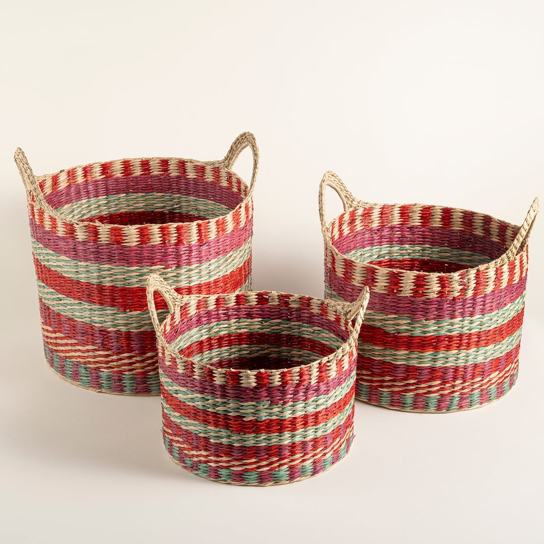 Tam Dao Deniz Çayırı Sepet 34x36 Cm Renkli