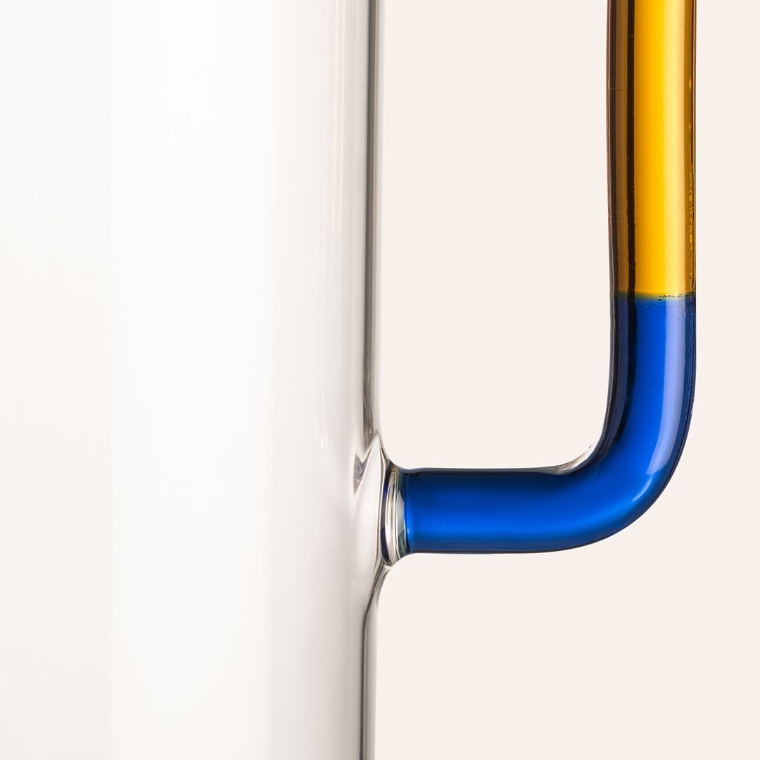 Henan Borosilikat Cam Sürahi 1000 Ml Mavi