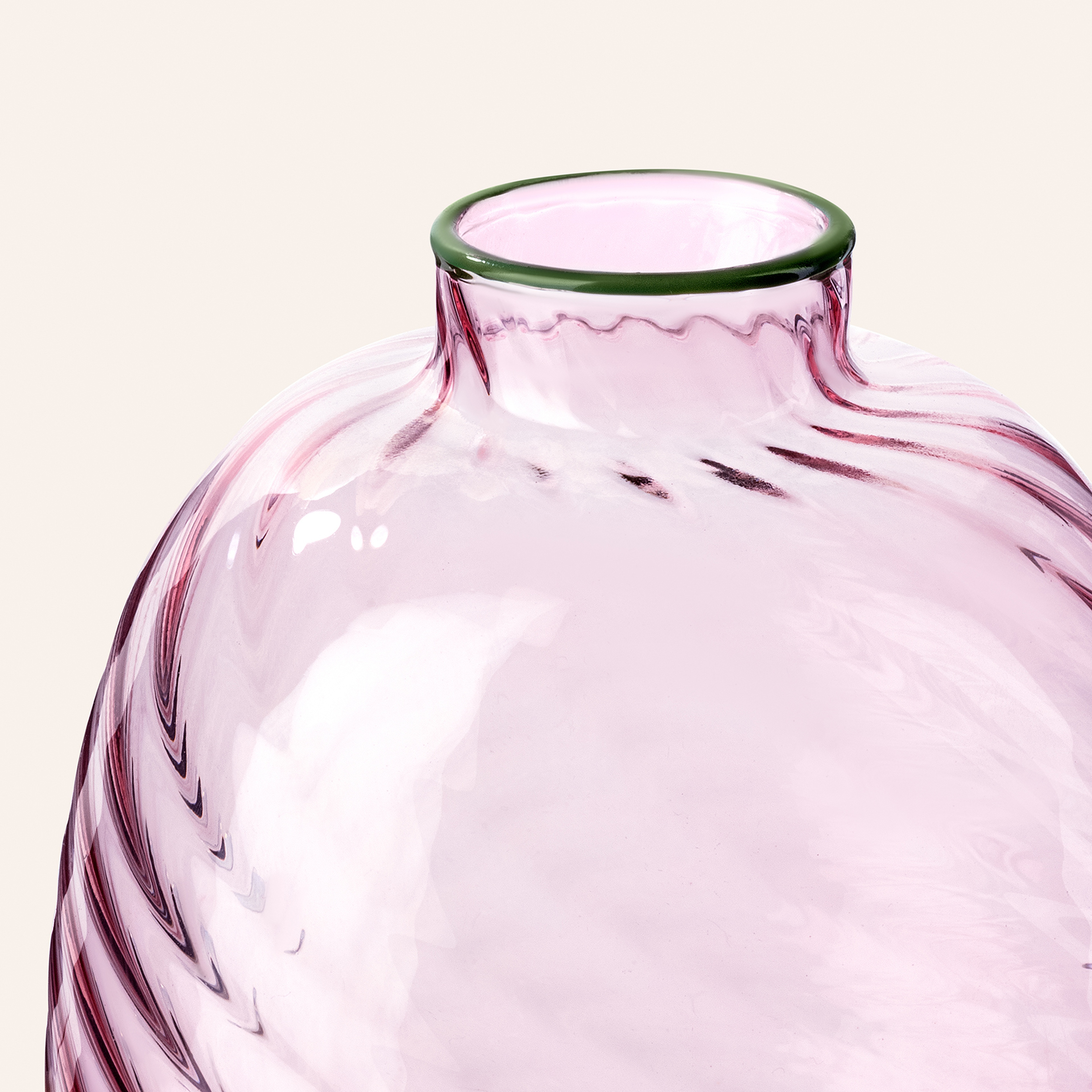 Nanjıng Borosilikat Cam Dekoratif Obje 9x9x11 Cm Pembe