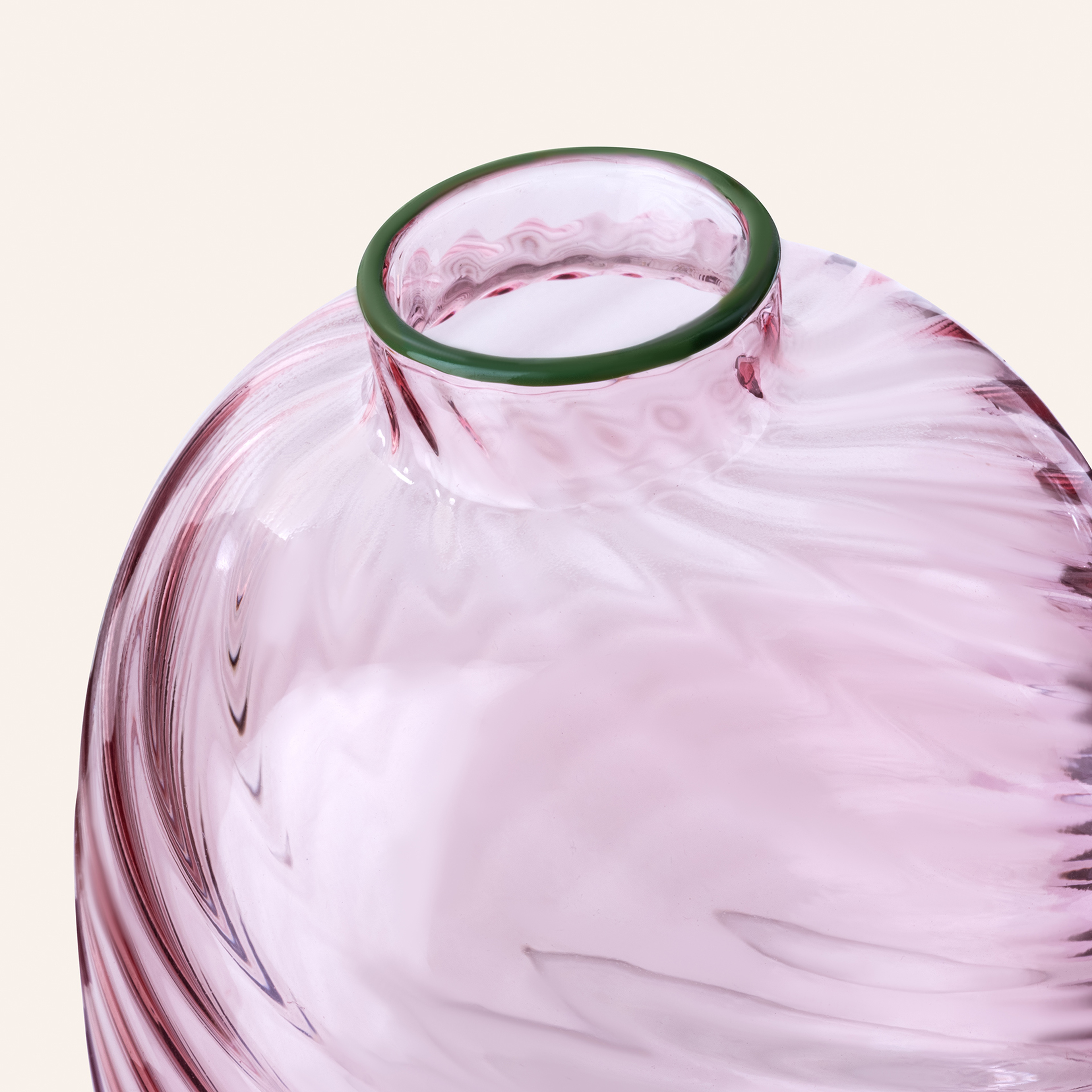 Nanjıng Borosilikat Cam Dekoratif Obje 9x9x11 Cm Pembe