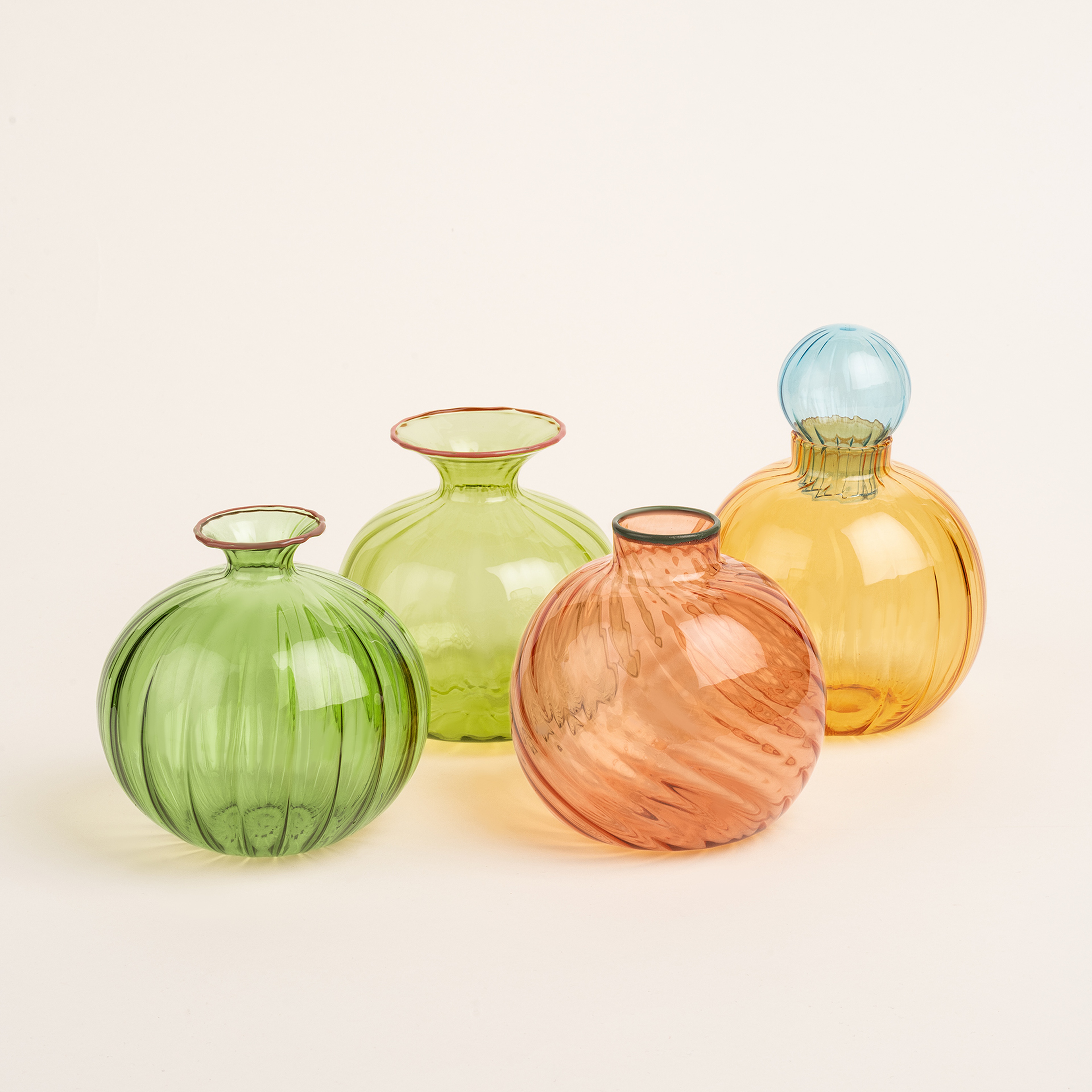 Nanjıng Borosilikat Cam Dekoratif Obje 10x10x13 Cm Amber - Mavi