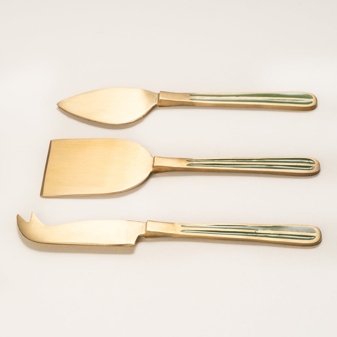 Rampur Çelik Servis Seti 16 Cm Yeşil - Altın