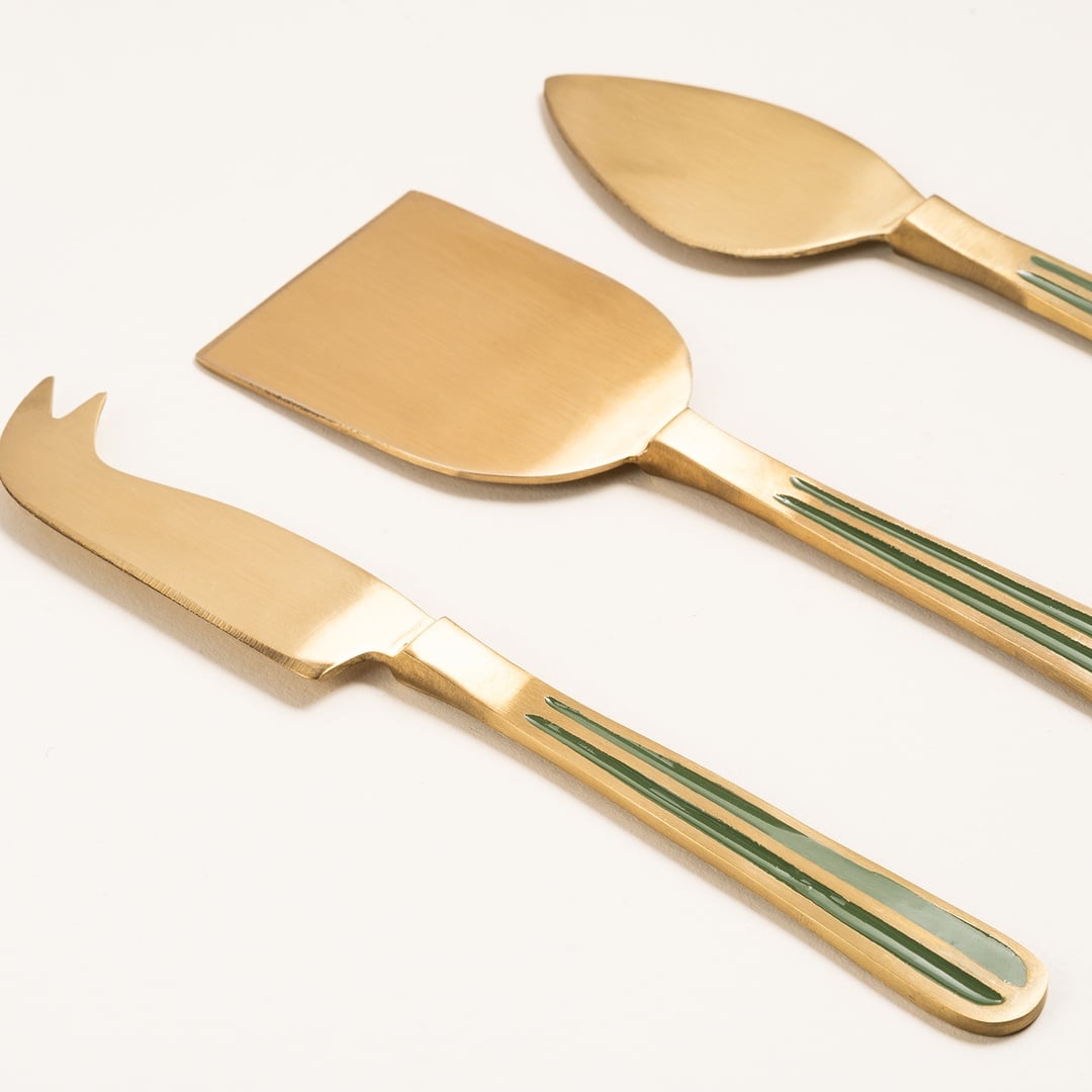 Rampur Çelik Servis Seti 16 Cm Yeşil - Altın