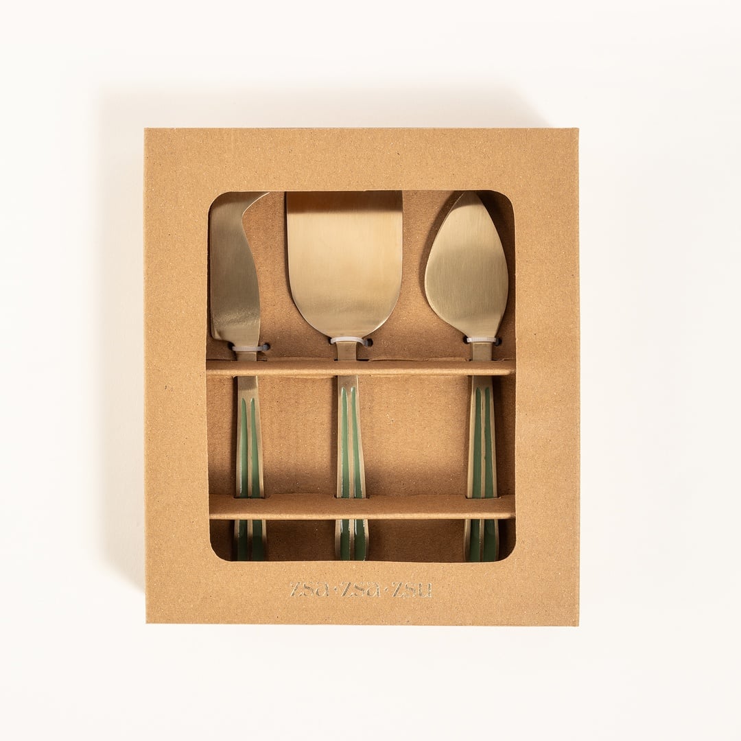 Rampur Çelik Servis Seti 16 Cm Yeşil - Altın