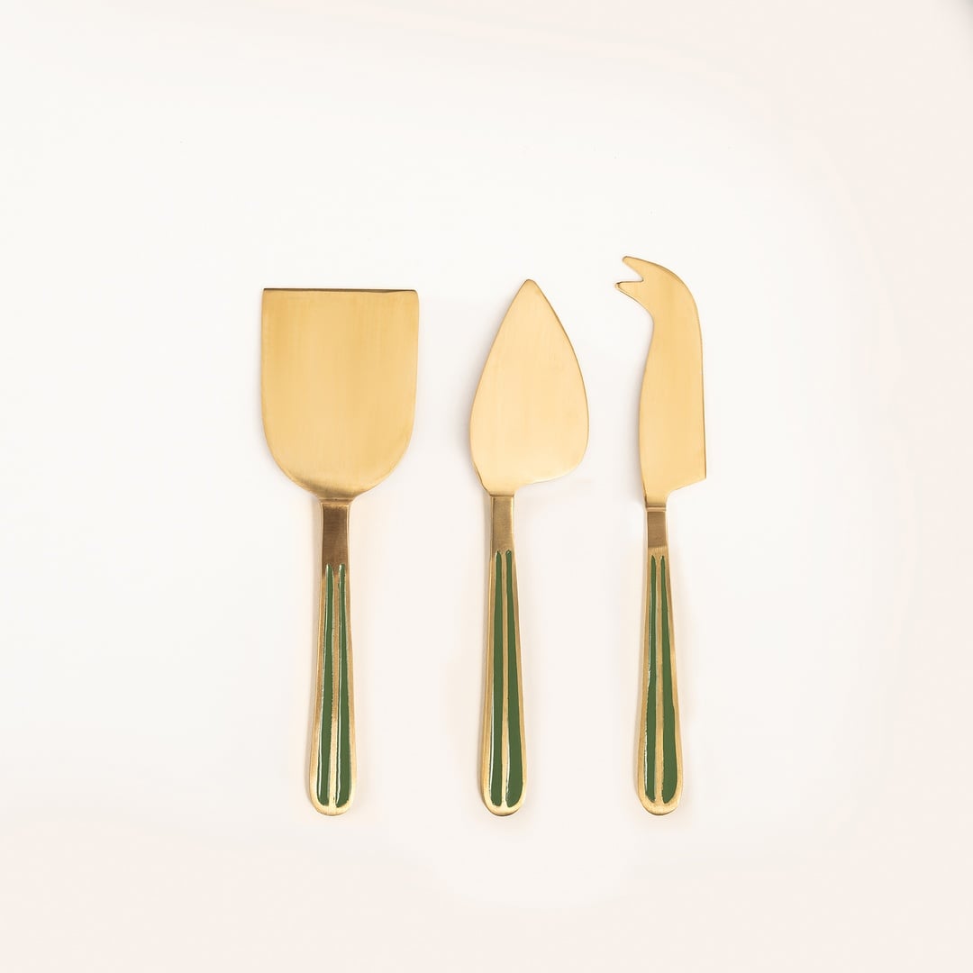 Rampur Çelik Servis Seti 16 Cm Yeşil - Altın