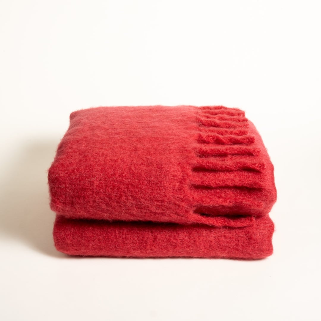 Ropar Saçaklı Akrilik Yün Akrilik Yün Koltuk Şalı 140x180 Cm Fuşya