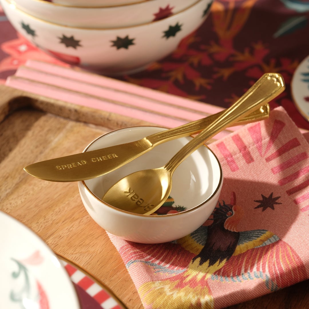 Lotus Pirinç Dekoratif Obje 15 Cm Mat Altın