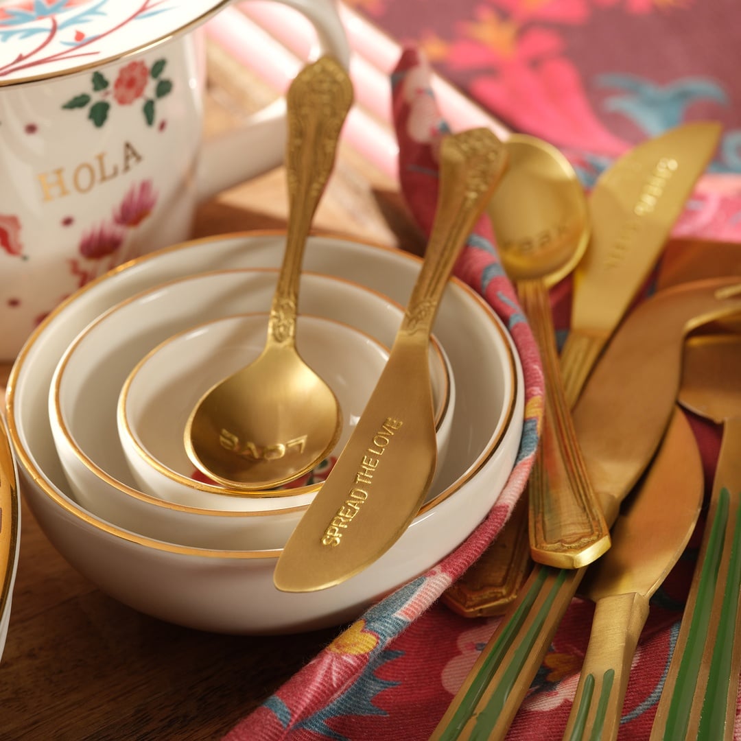 Lotus Pirinç Dekoratif Obje 15 Cm Mat Altın