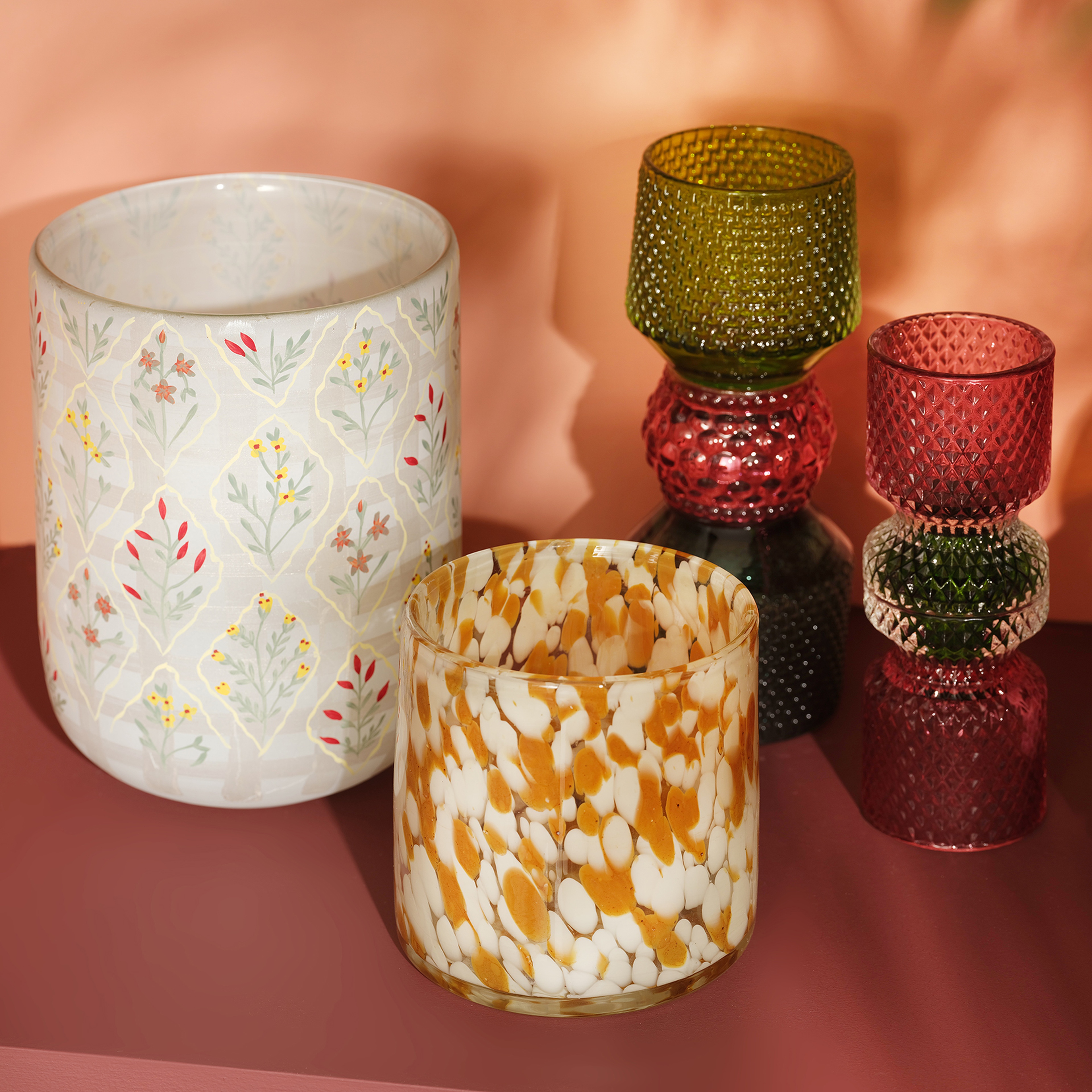 Macau Cam Vazo 11x11 Cm Sarı