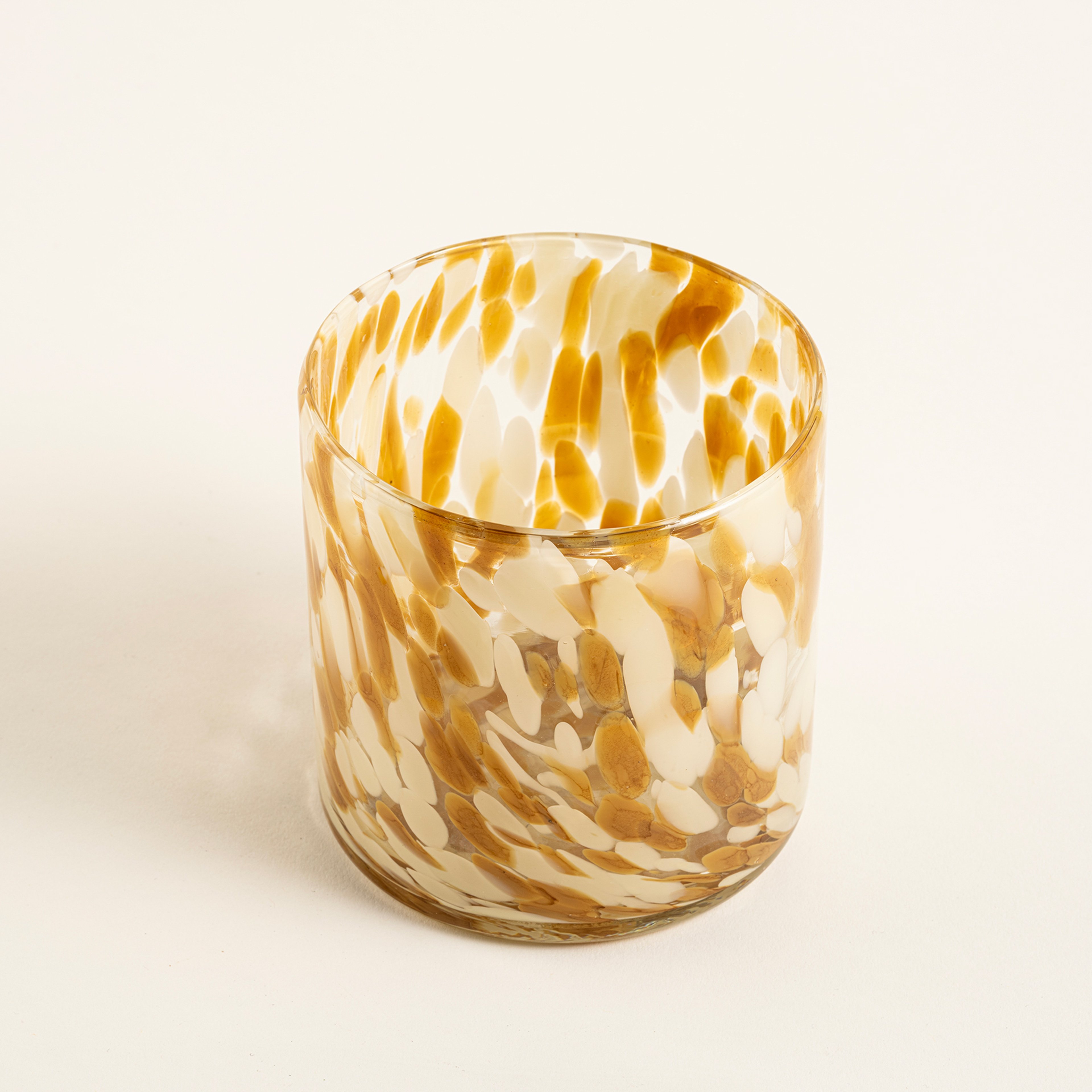 Macau Cam Vazo 11x11 Cm Sarı