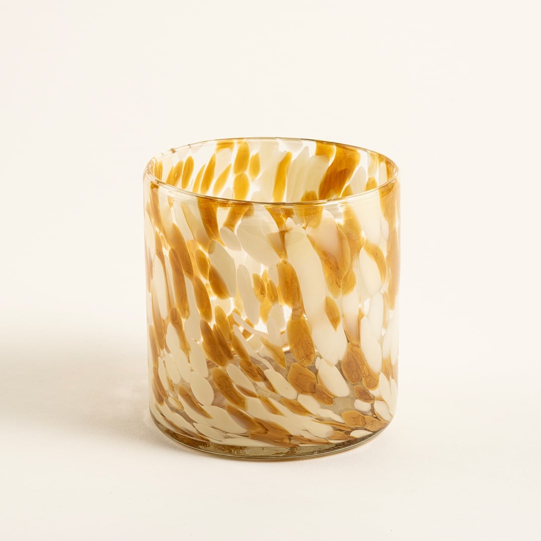 Macau Cam Vazo 11x11 Cm Sarı