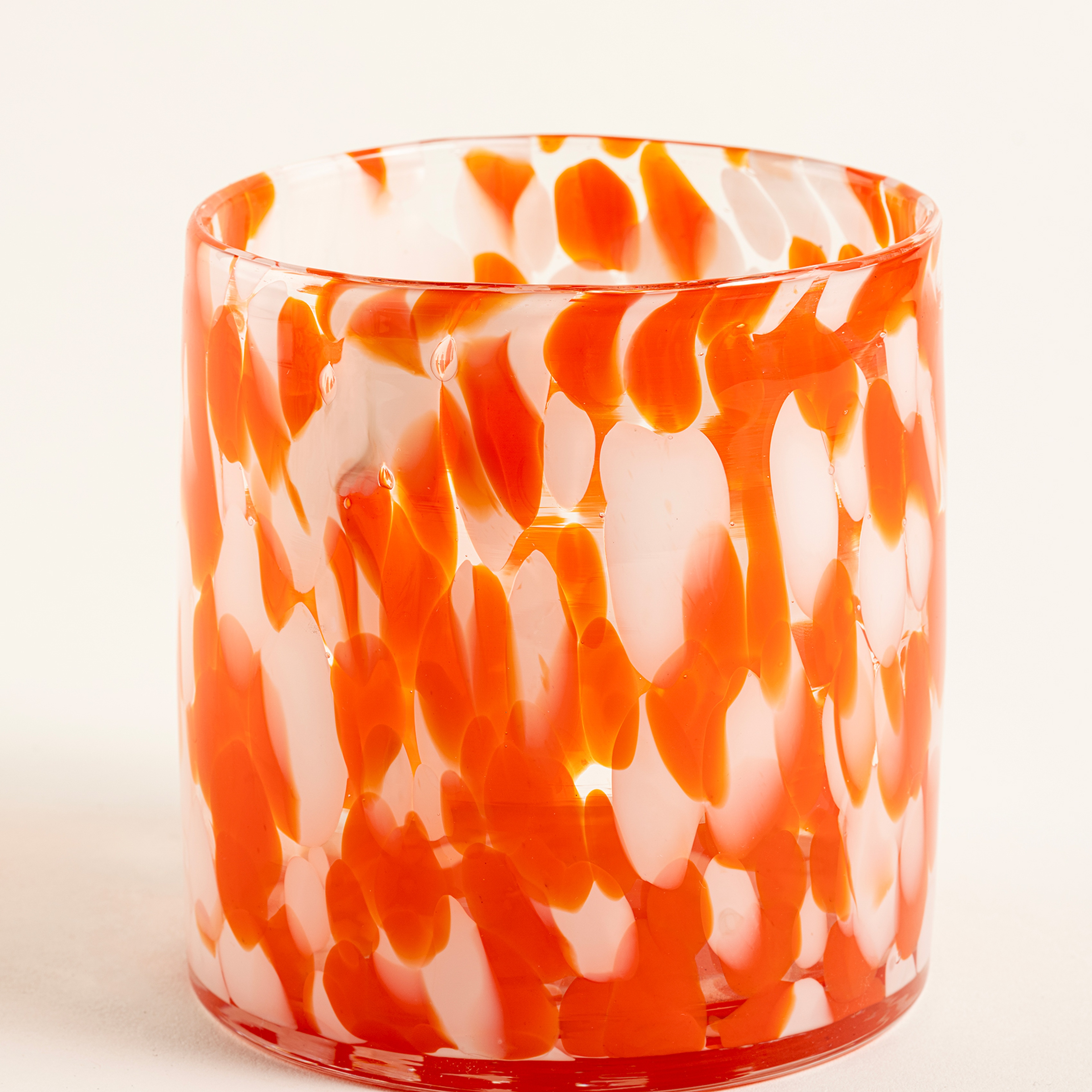 Macau Cam Vazo 11x11 Cm Kırmızı