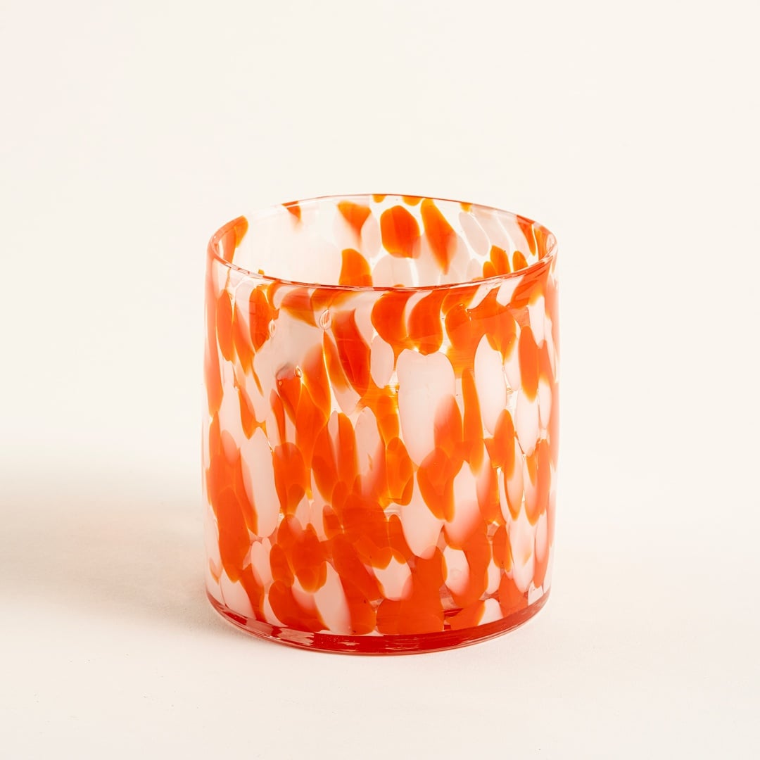 Macau Cam Vazo 11x11 Cm Kırmızı