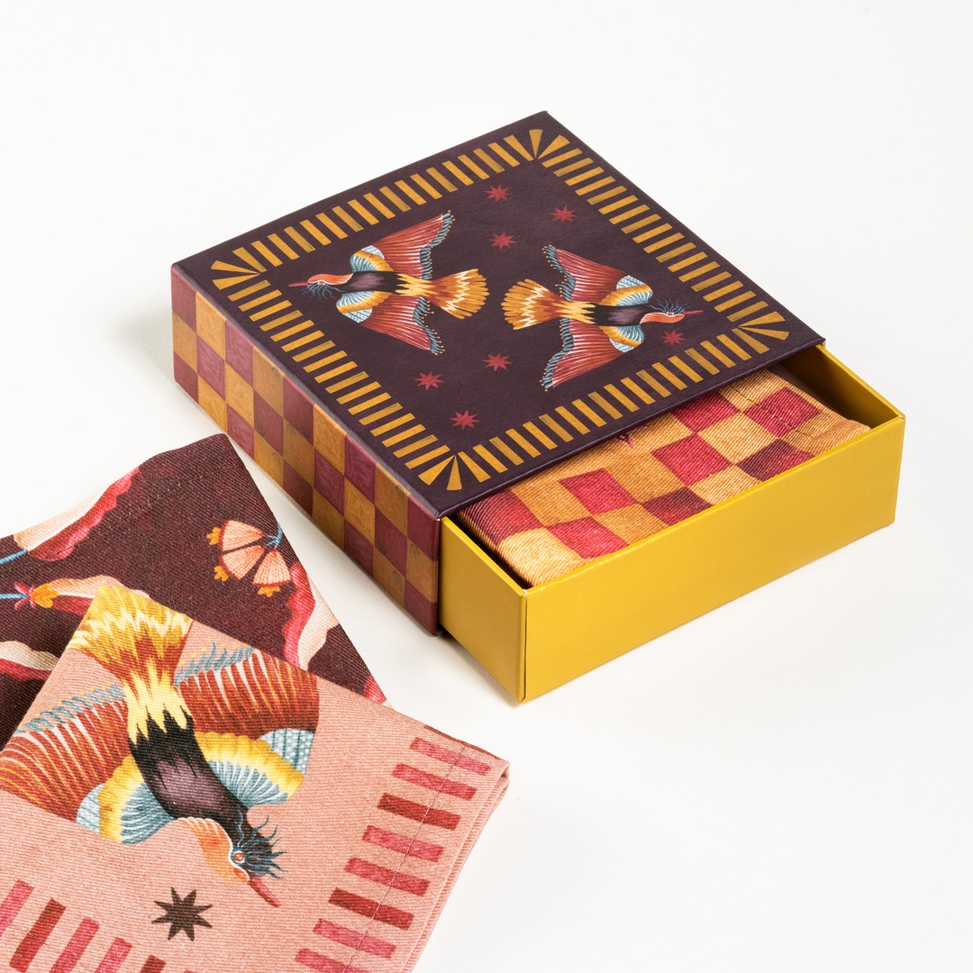 Nilüfer Baskılı Pamuk %100 Pamuk Peçete 25x25 Cm Bordo