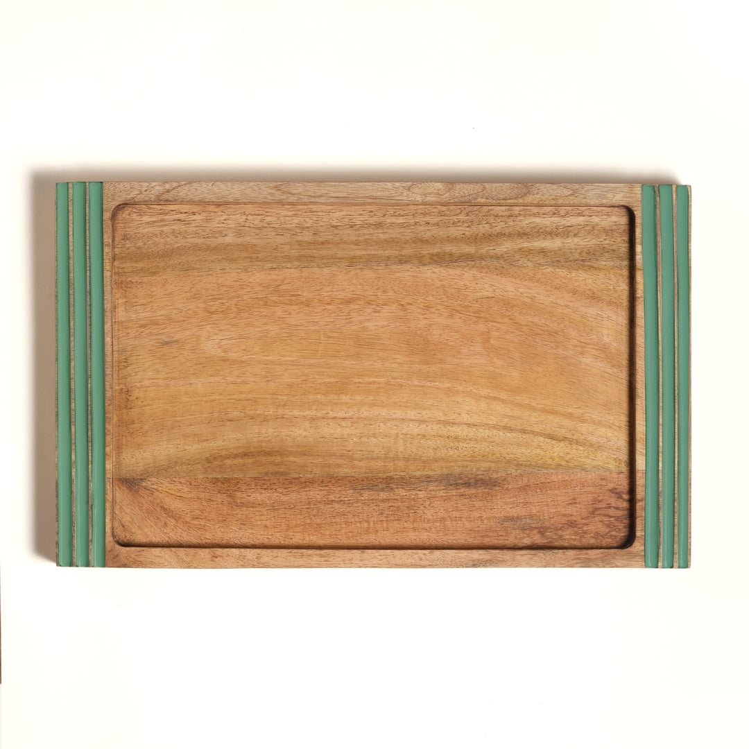 Lakrı Mango Ağacı Tepsi 45 Cm Yeşil