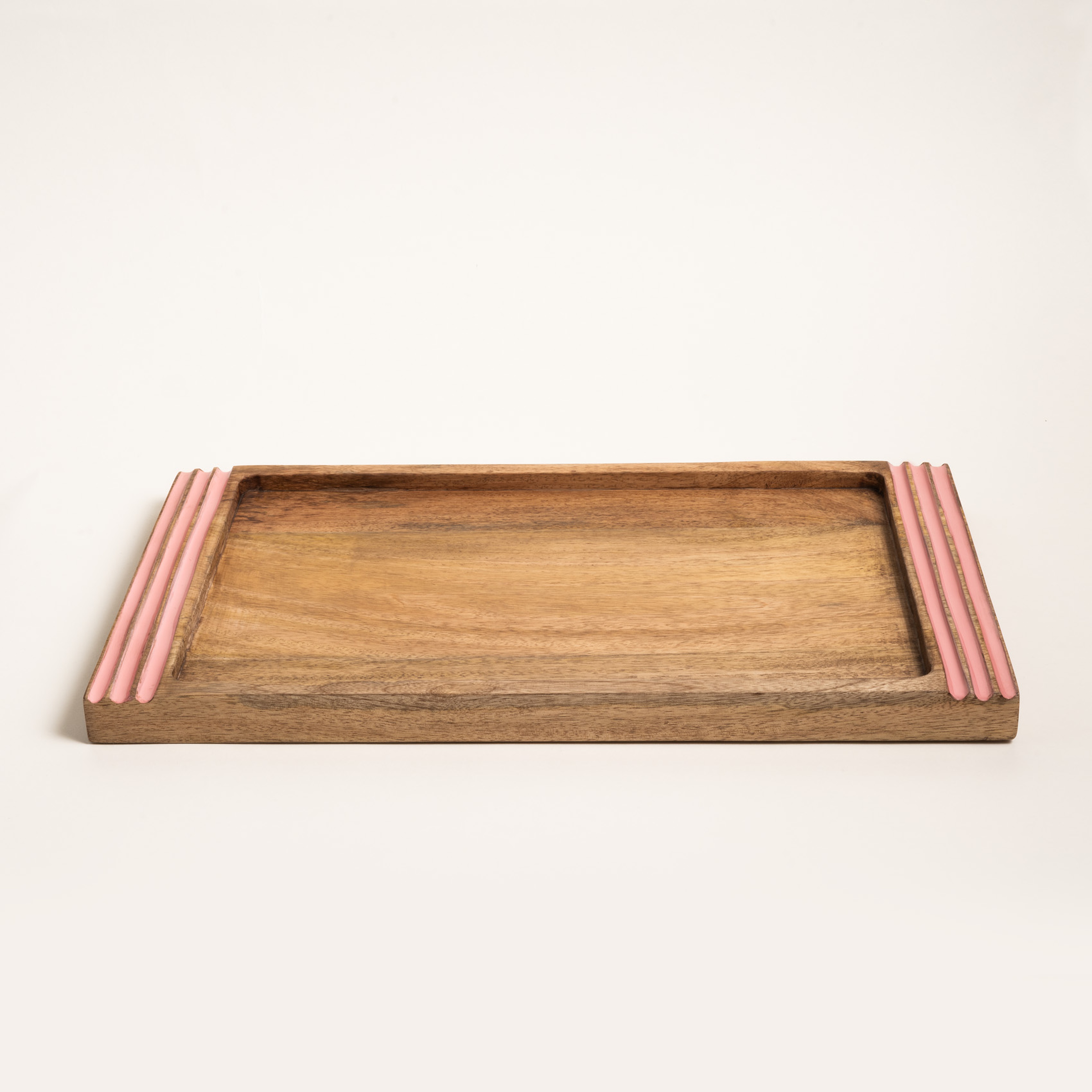 Lakrı Mango Ağacı Tepsi 45 Cm Pembe