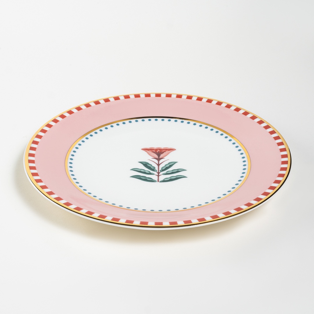 Gediz Porselen Yemek Tabağı 27 Cm Pembe