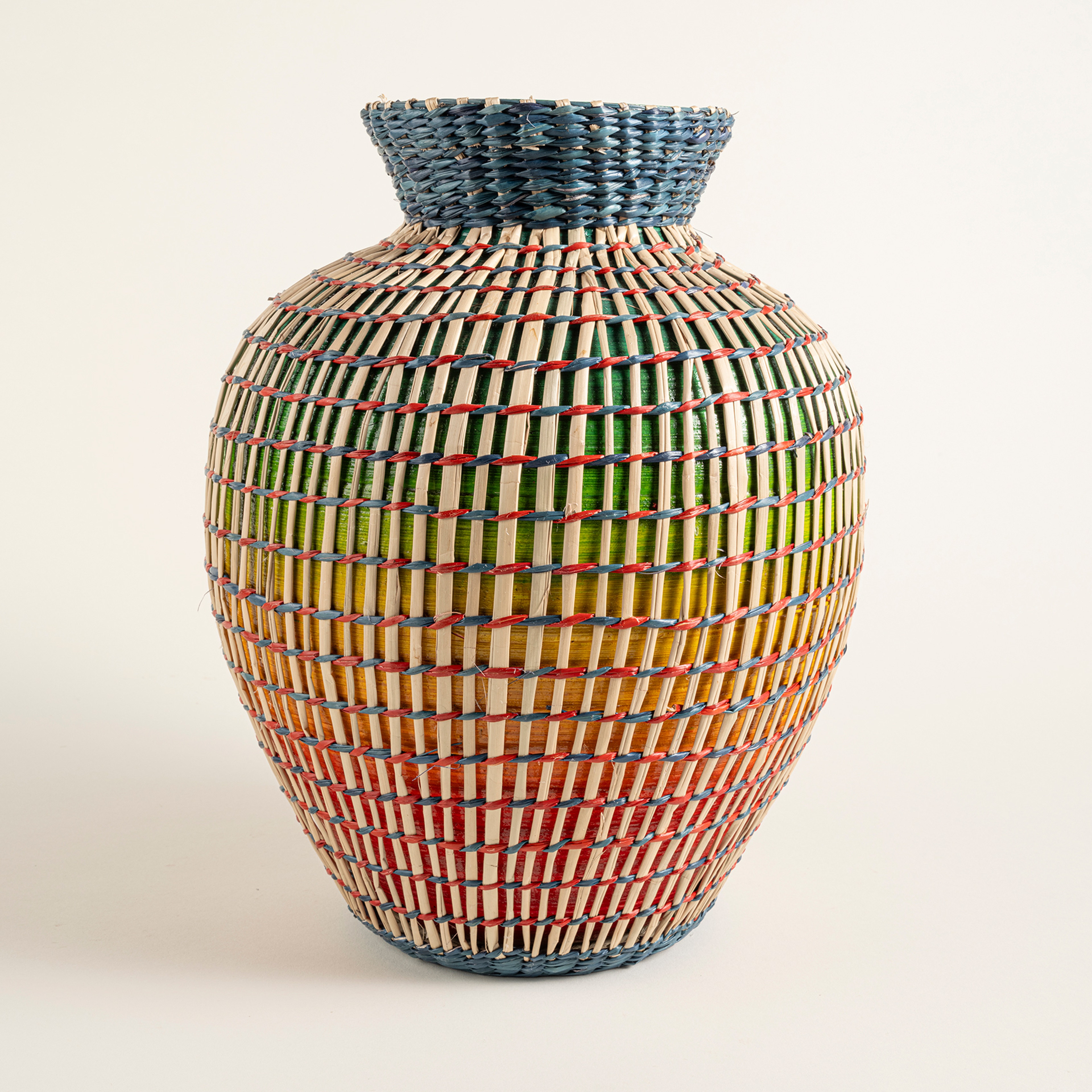 Tam Dao Deniz Çayırı - Bambu Vazo 25x25x30 Cm Renkli