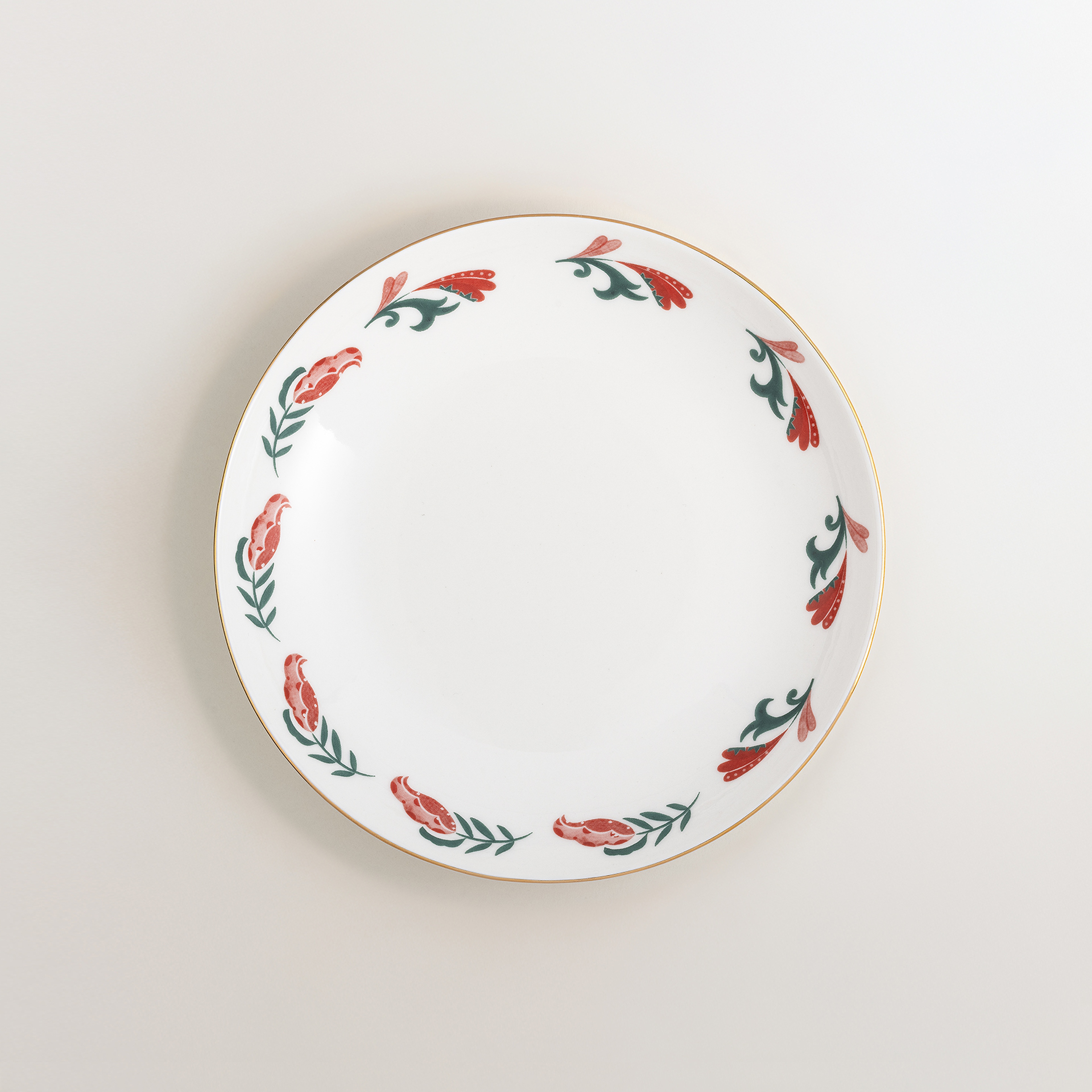 Gediz Porselen Çukur Tabak 21 Cm Renkli