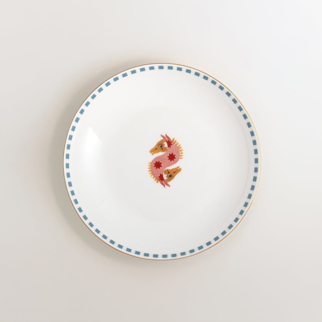 Gediz Porselen Çukur Tabak 21 Cm Renkli