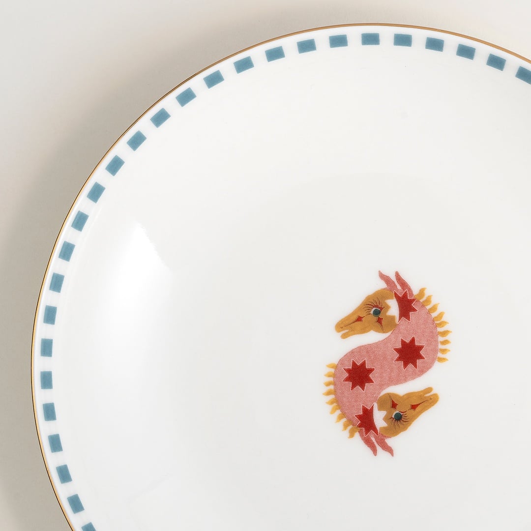 Gediz Porselen Çukur Tabak 21 Cm Renkli