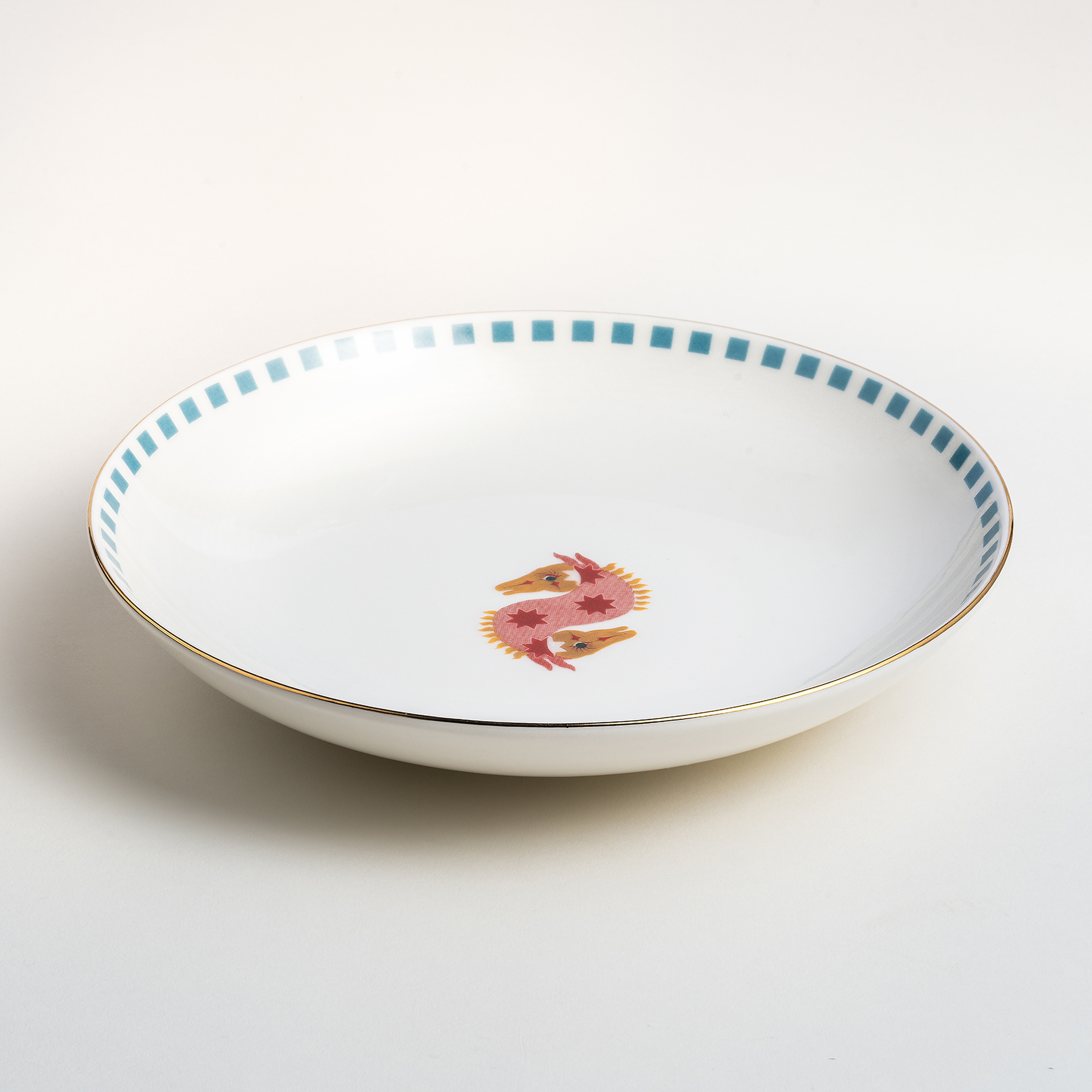 Gediz Porselen Çukur Tabak 21 Cm Renkli