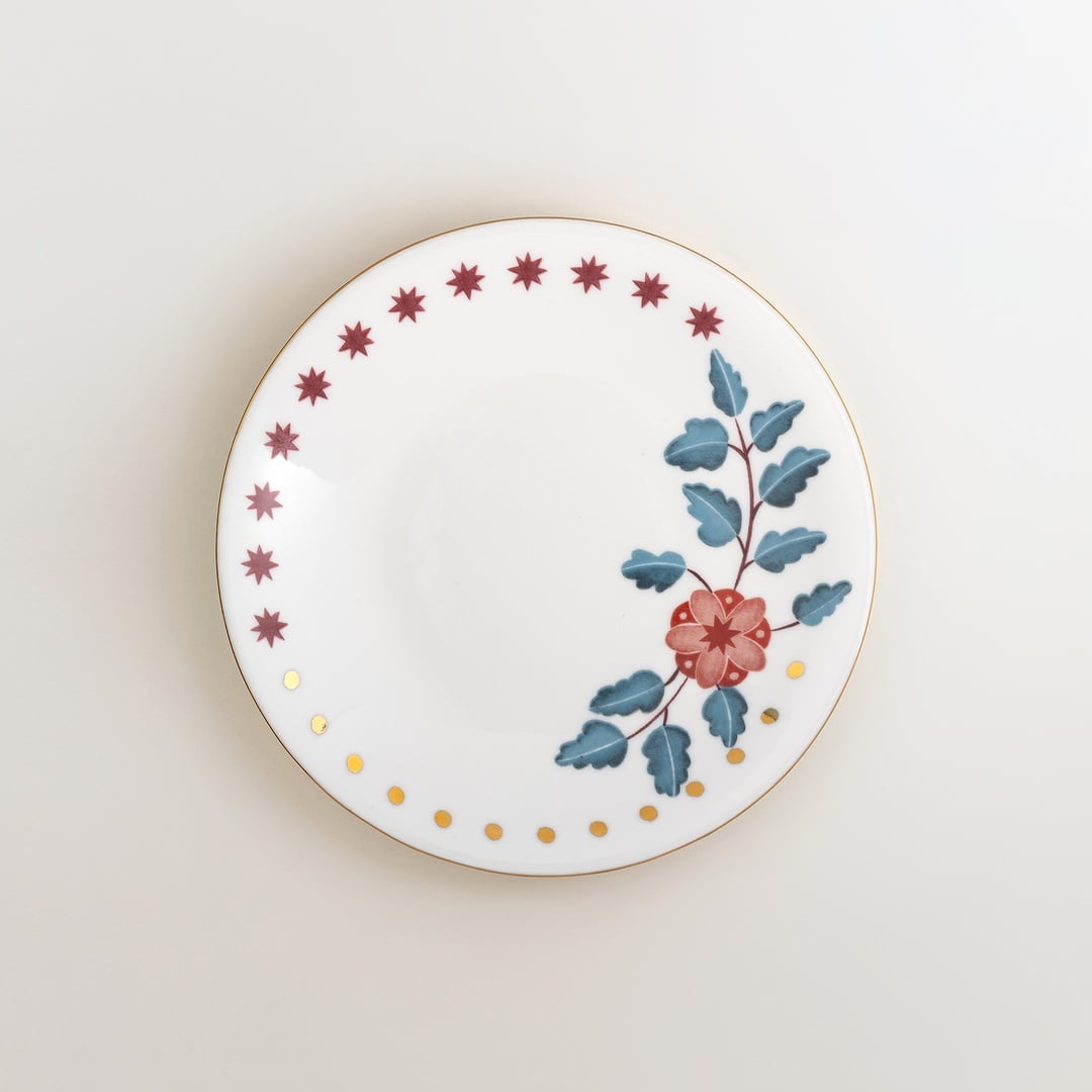 Gediz Porselen Pasta Tabağı 21 Cm Renkli