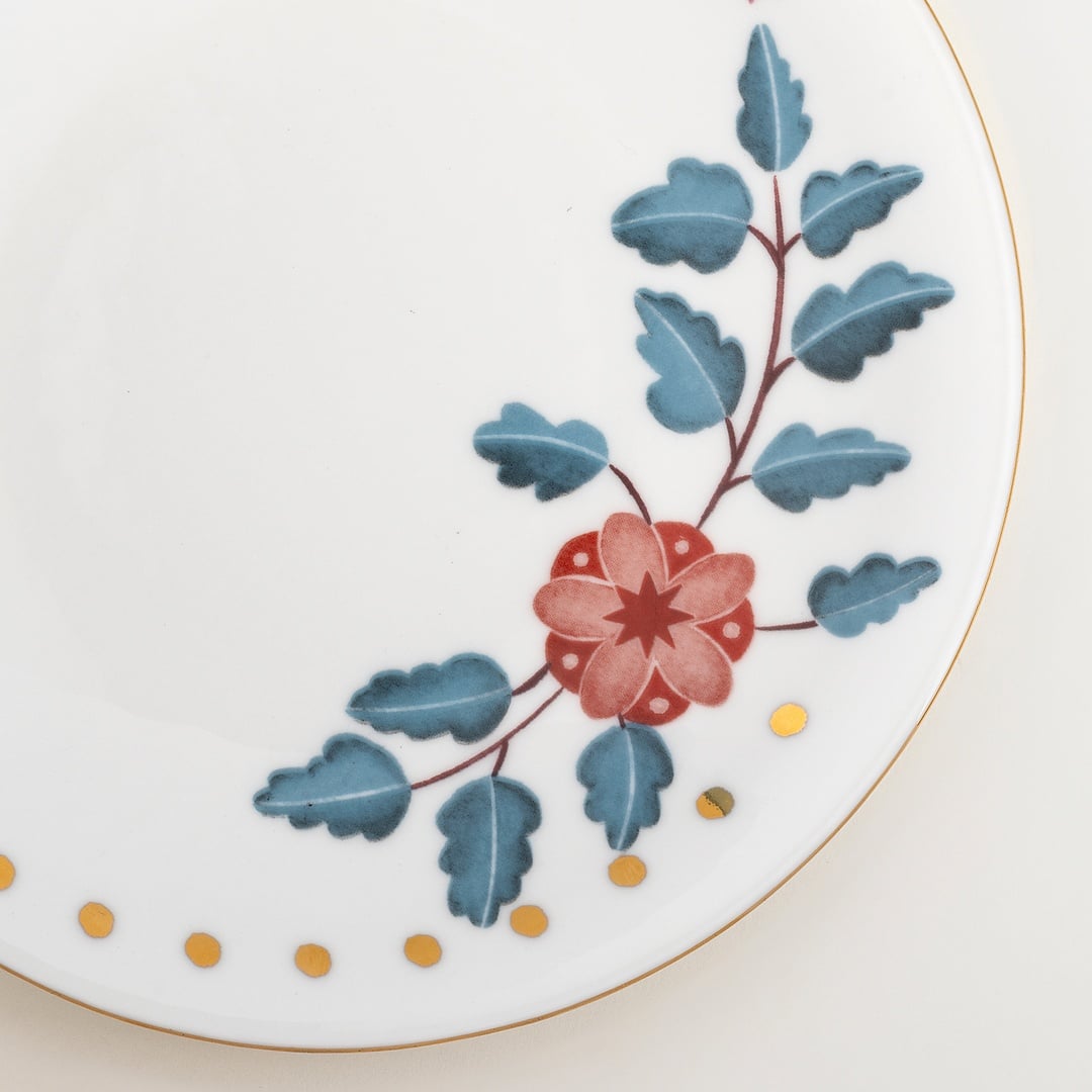 Gediz Porselen Pasta Tabağı 21 Cm Renkli